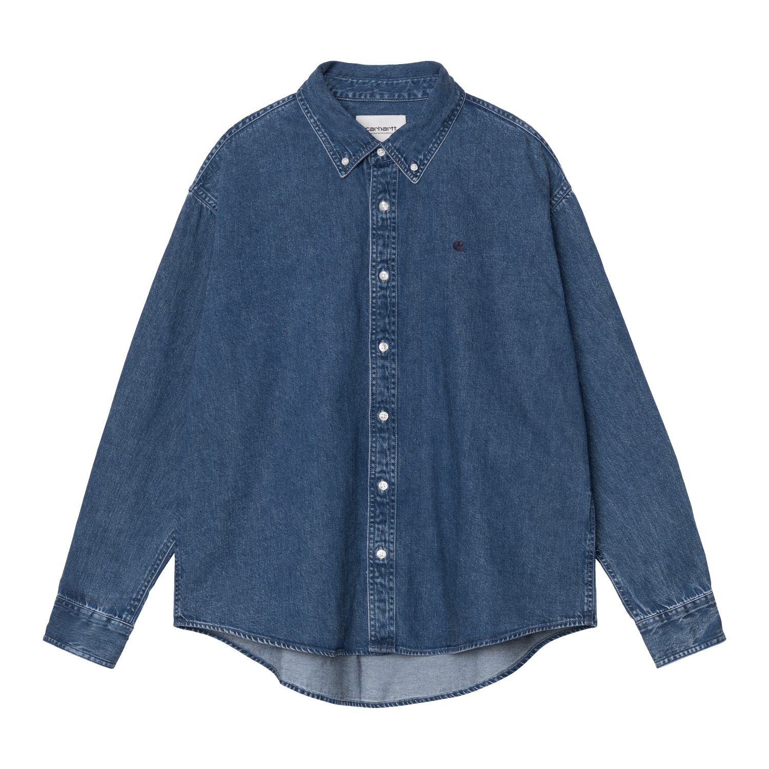 L/S Lucas Shirt - Blue, stone washed