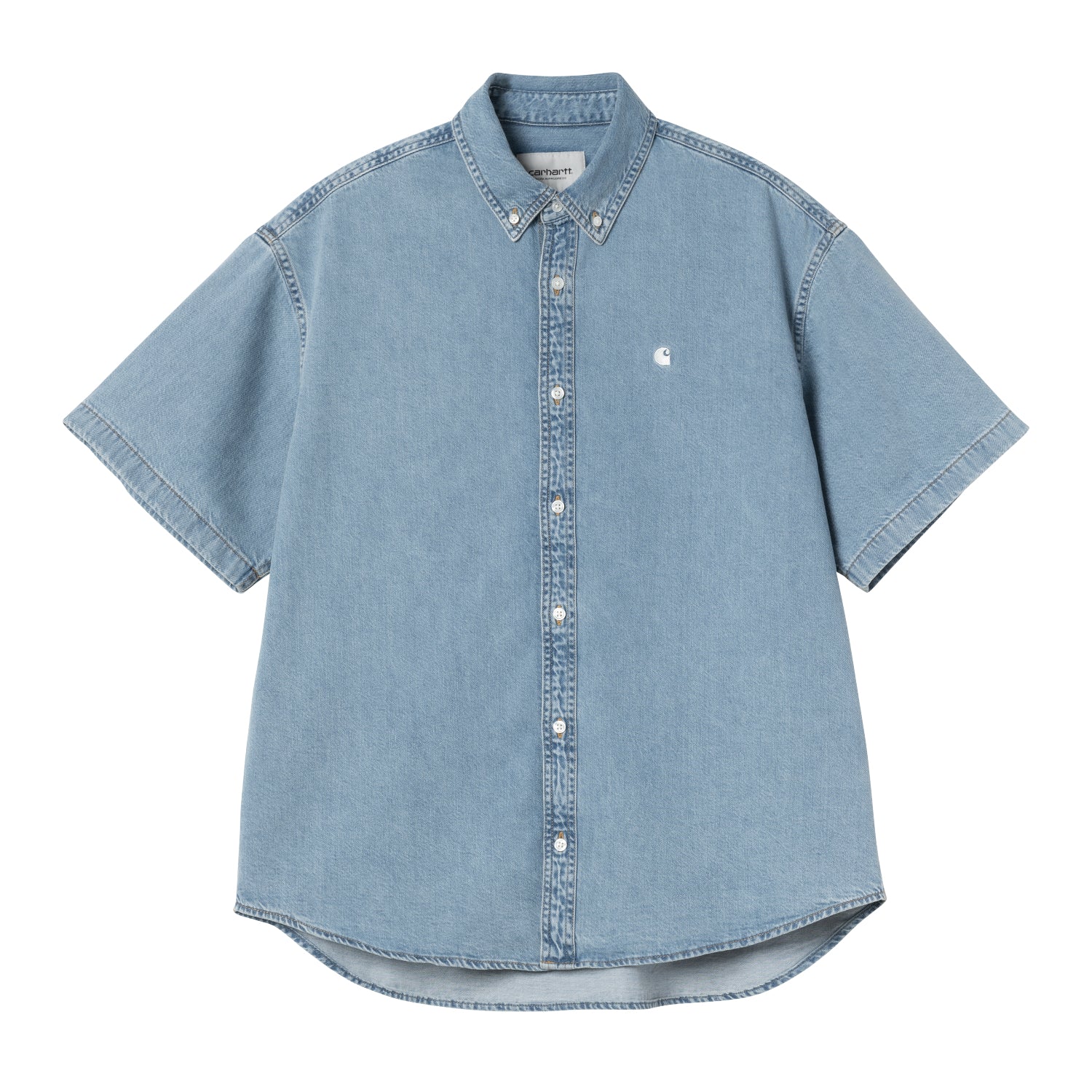 S/S Lucas Shirt - Blue (bleached)