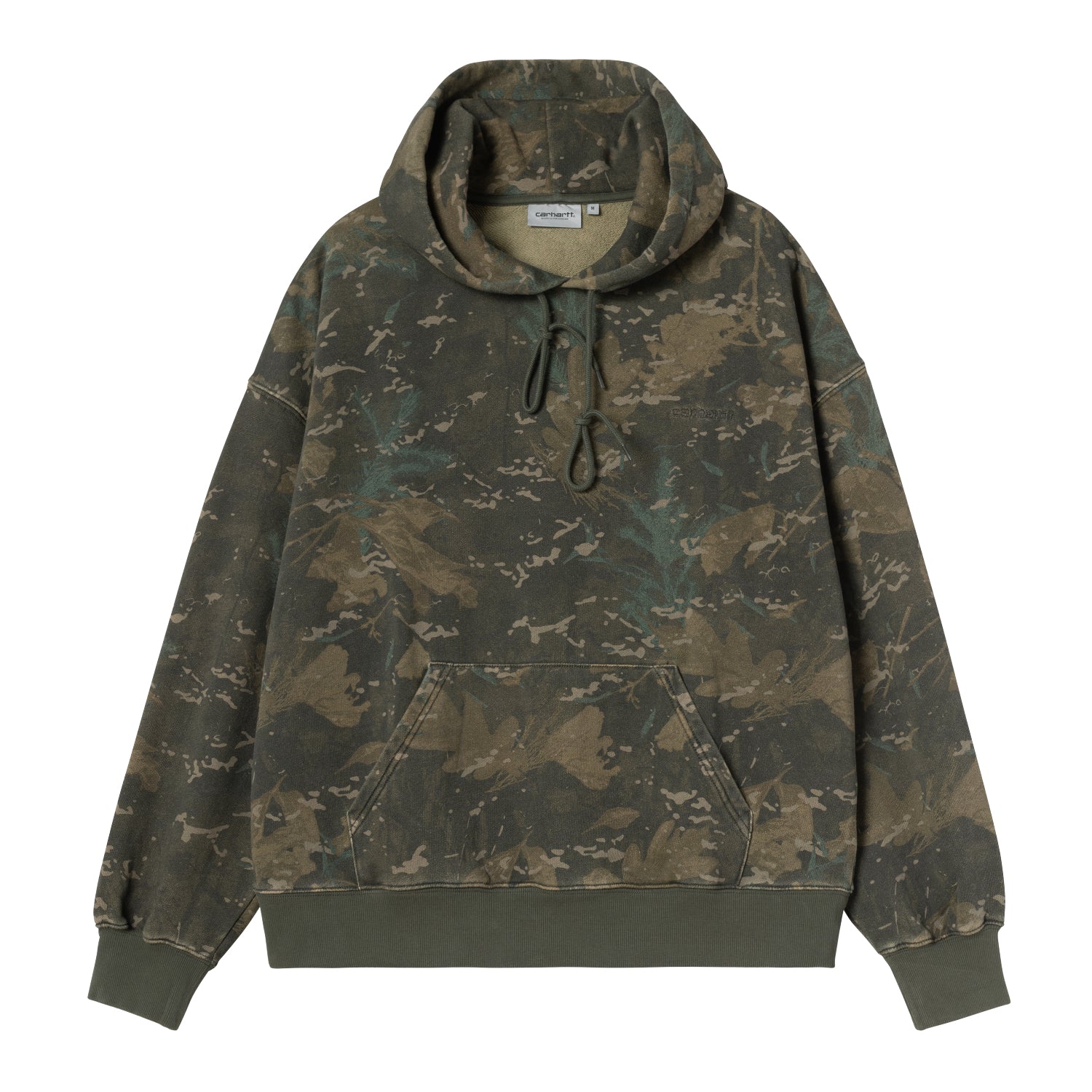 HOODED BENTON SWEAT - Camo Combi Green