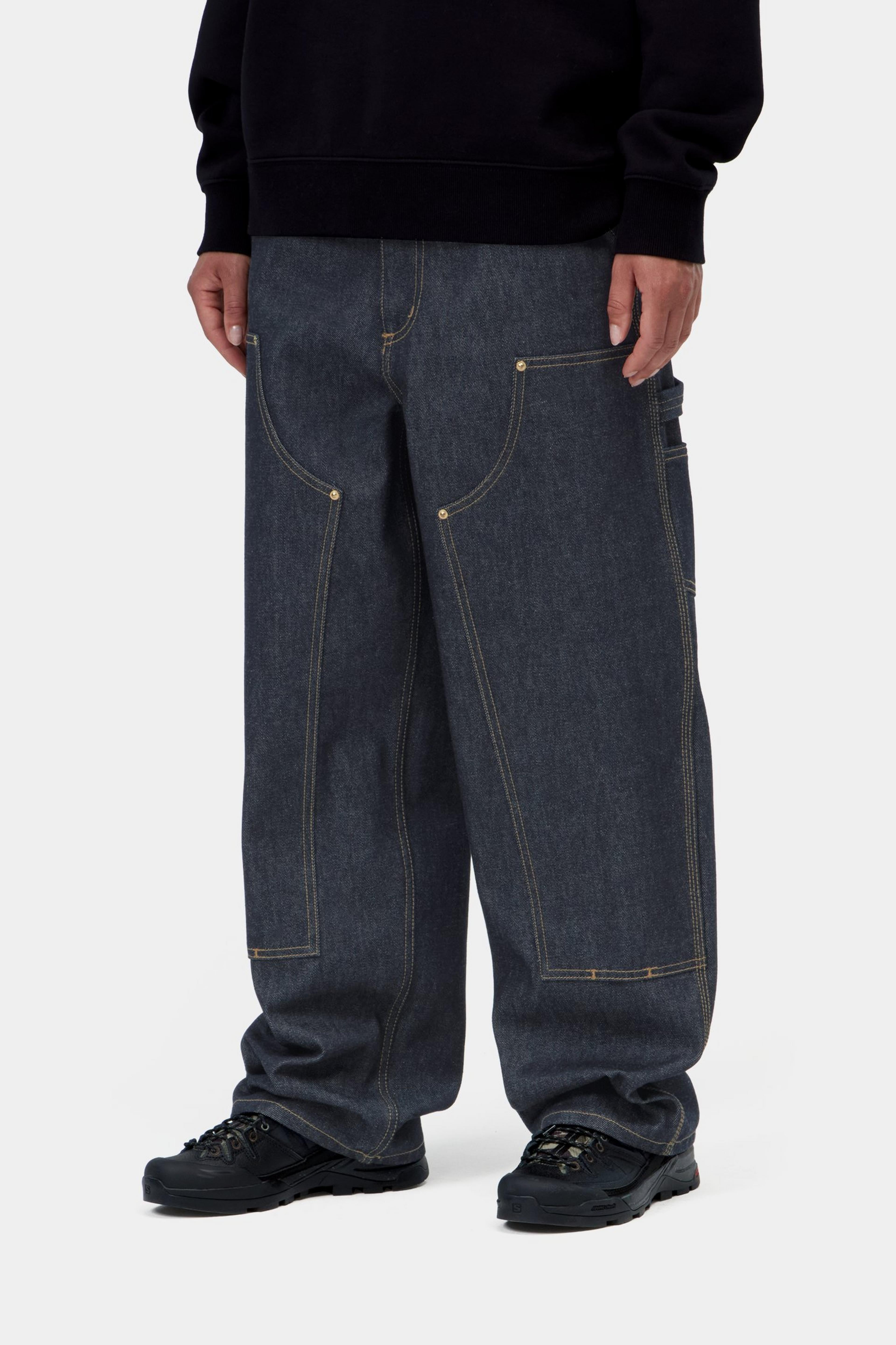 W' Brandon Double Knee Pant - Blue, rigid