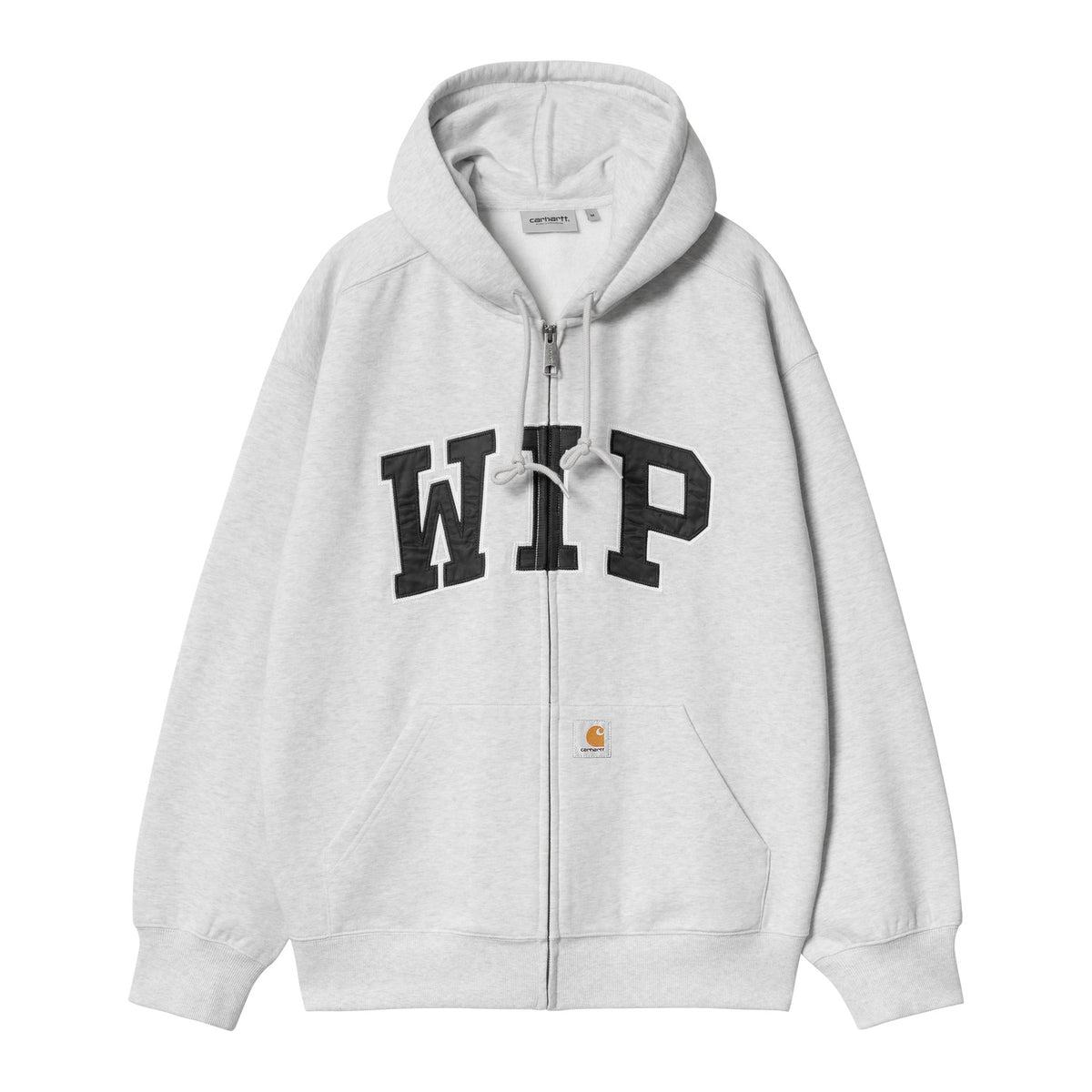 Hooded WIP Sweat Jacket - Ash Heather stone washed