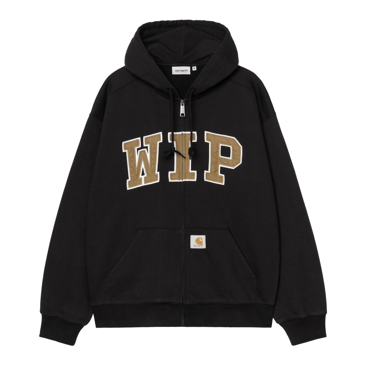 Hooded WIP Sweat Jacket - Black stone washed