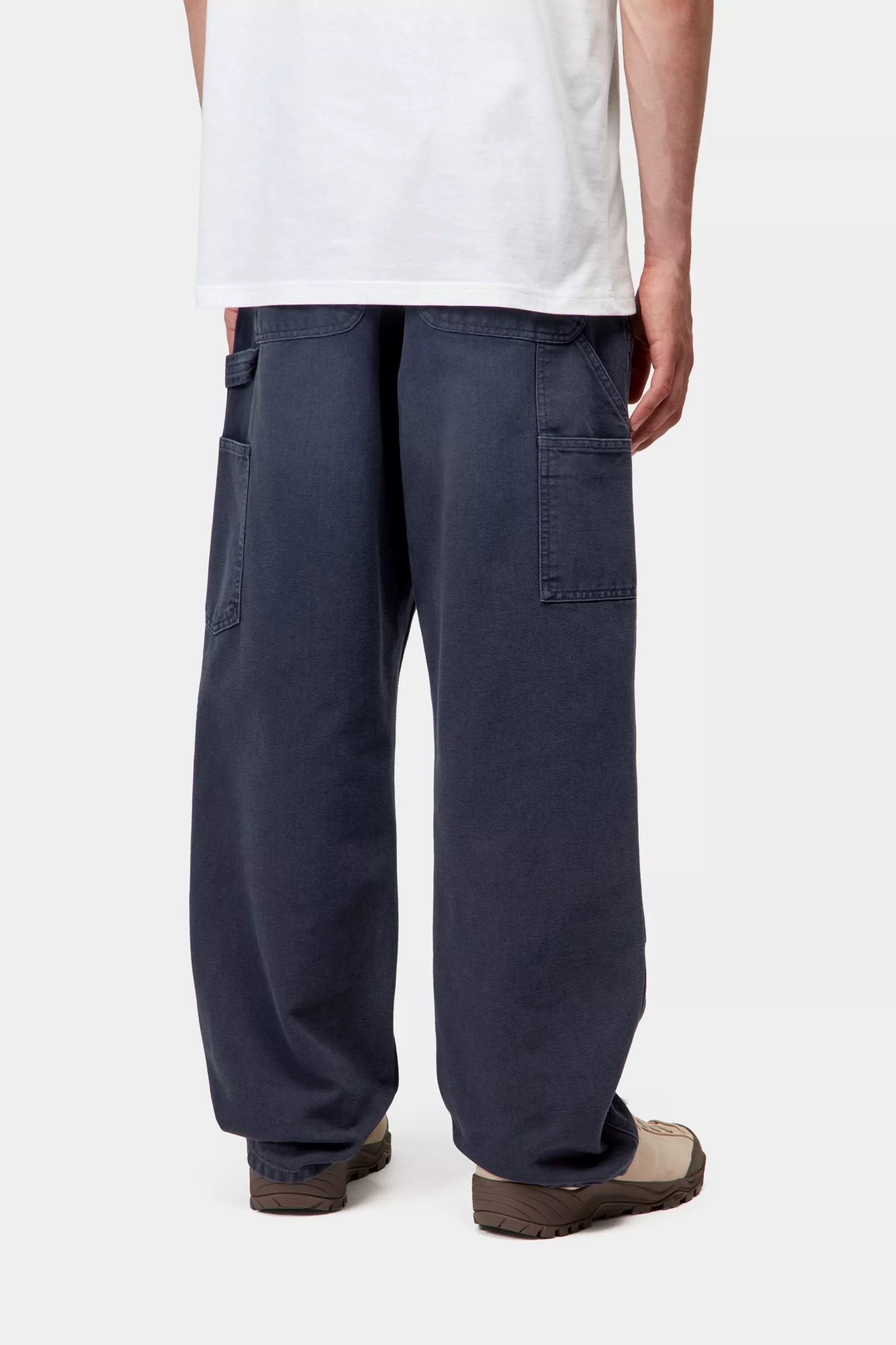 DOUBLE KNEE PANT - Dark Navy (stone canvas)