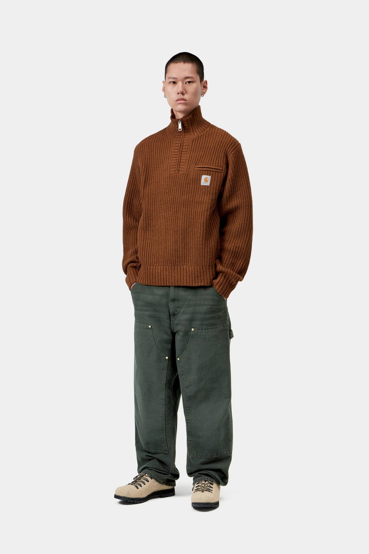 Double Knee Pant - Raven stone canvas