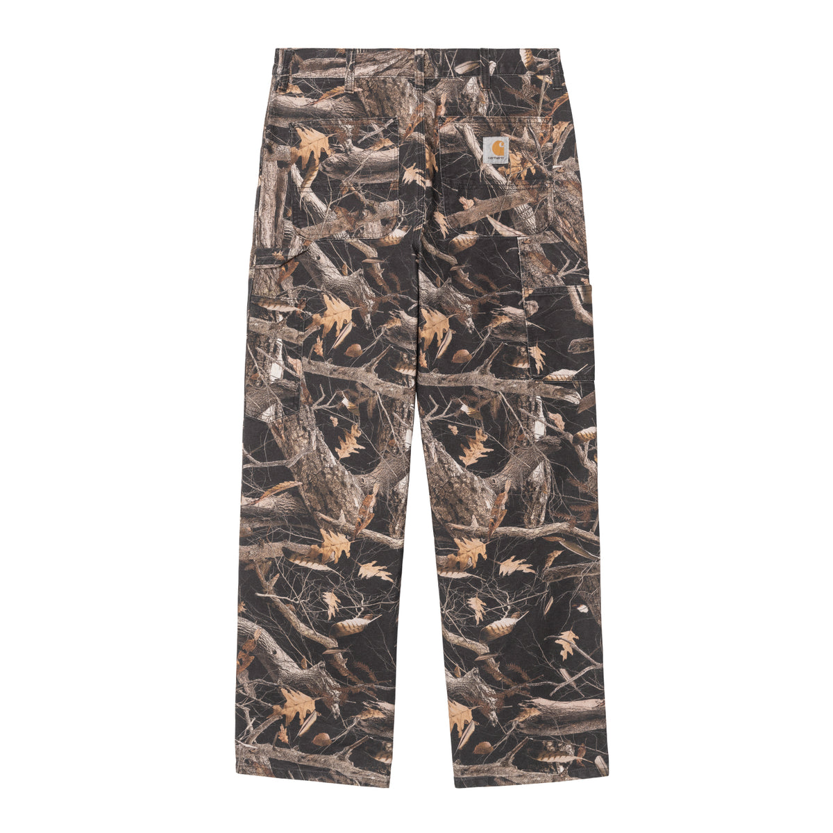 Double Knee Pant - Camo Feather Tree, Black heavy stone wash
