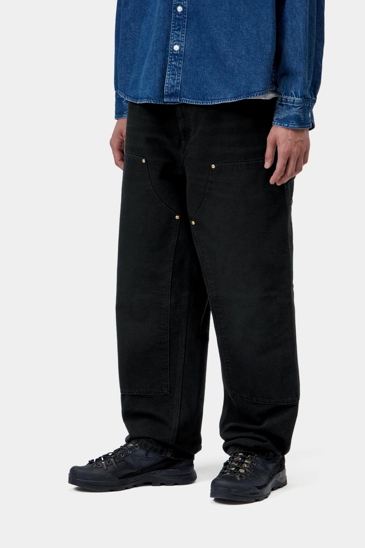 Double Knee Pant - Black stone canvas