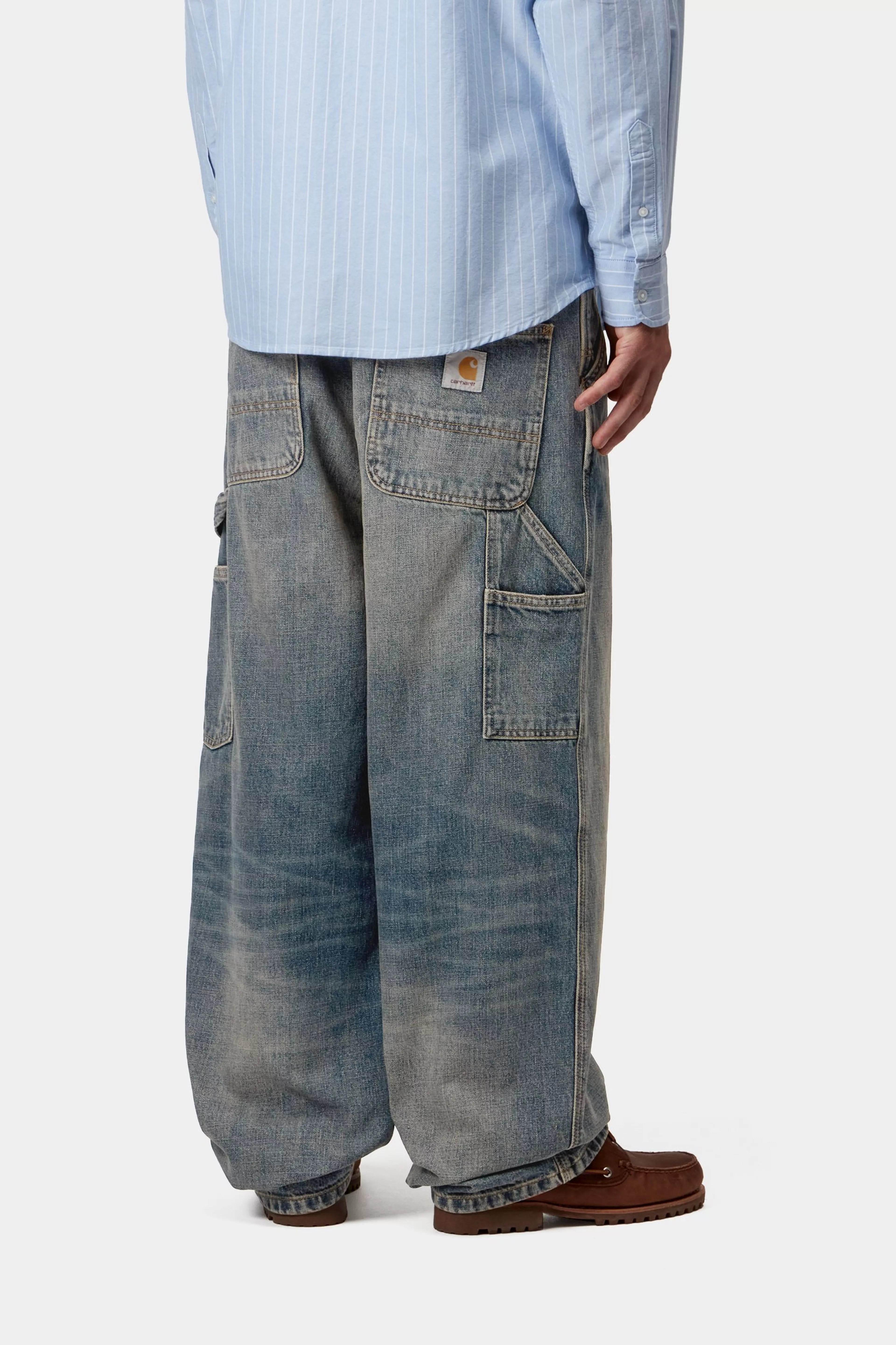 OG SINGLE KNEE PANT - Blue (worn used wash)