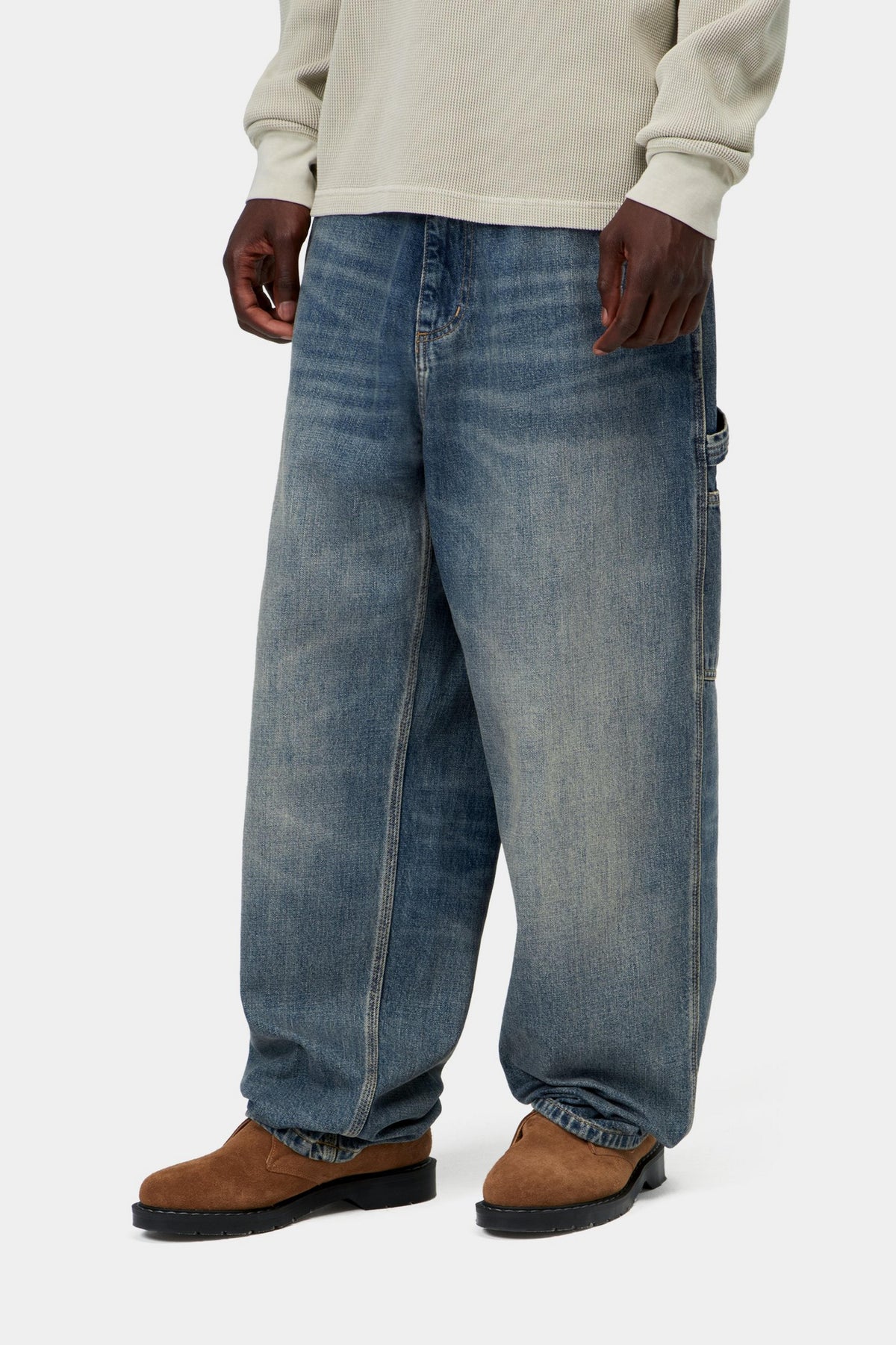 OG Single Knee Pant - Blue worn used wash