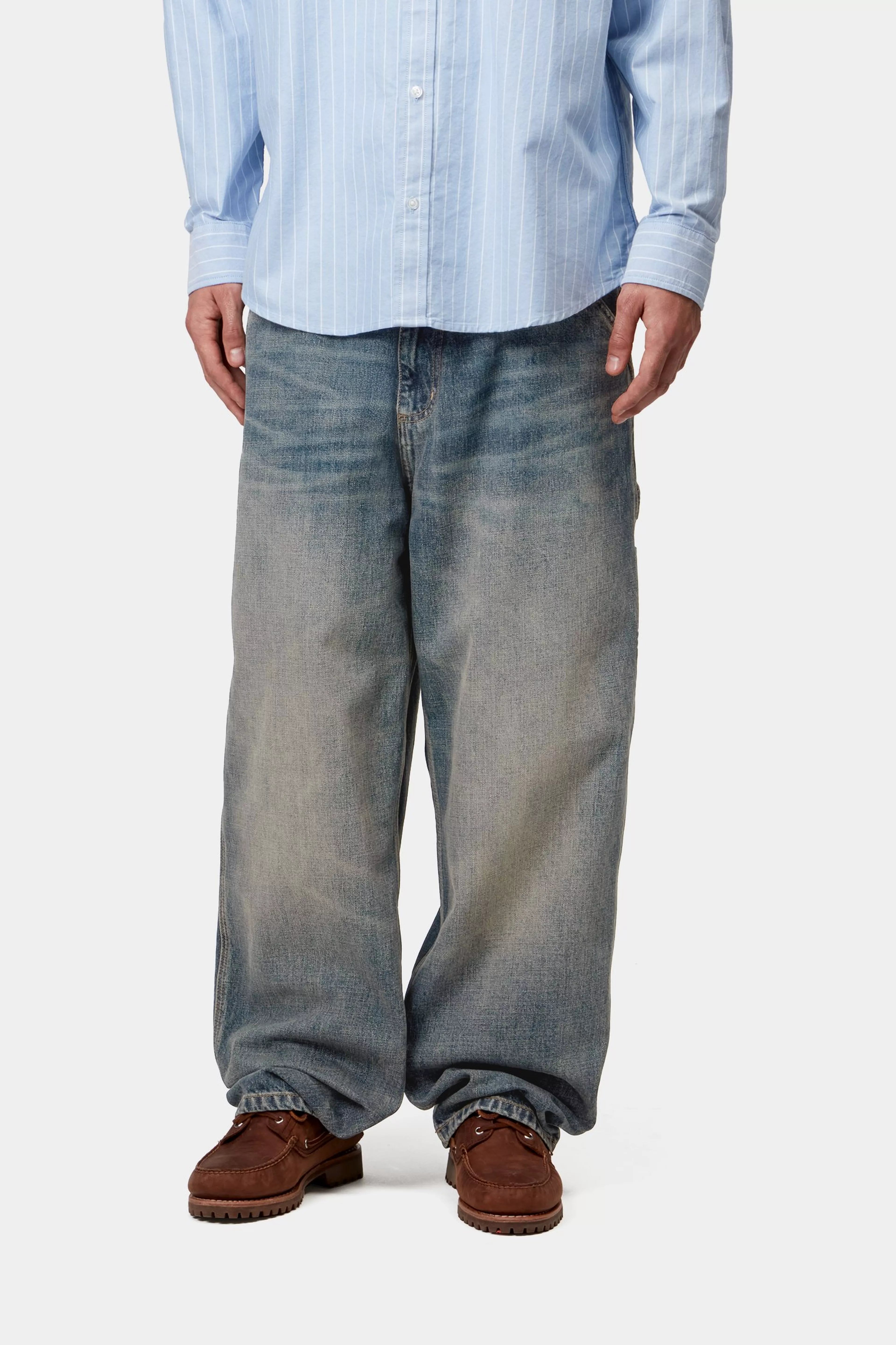 OG SINGLE KNEE PANT - Blue (worn used wash)