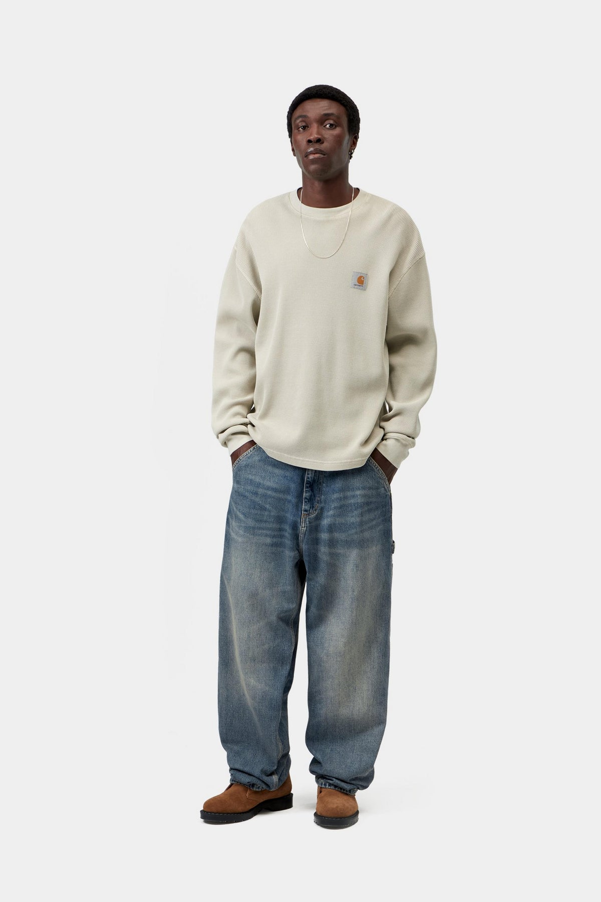OG Single Knee Pant - Blue worn used wash