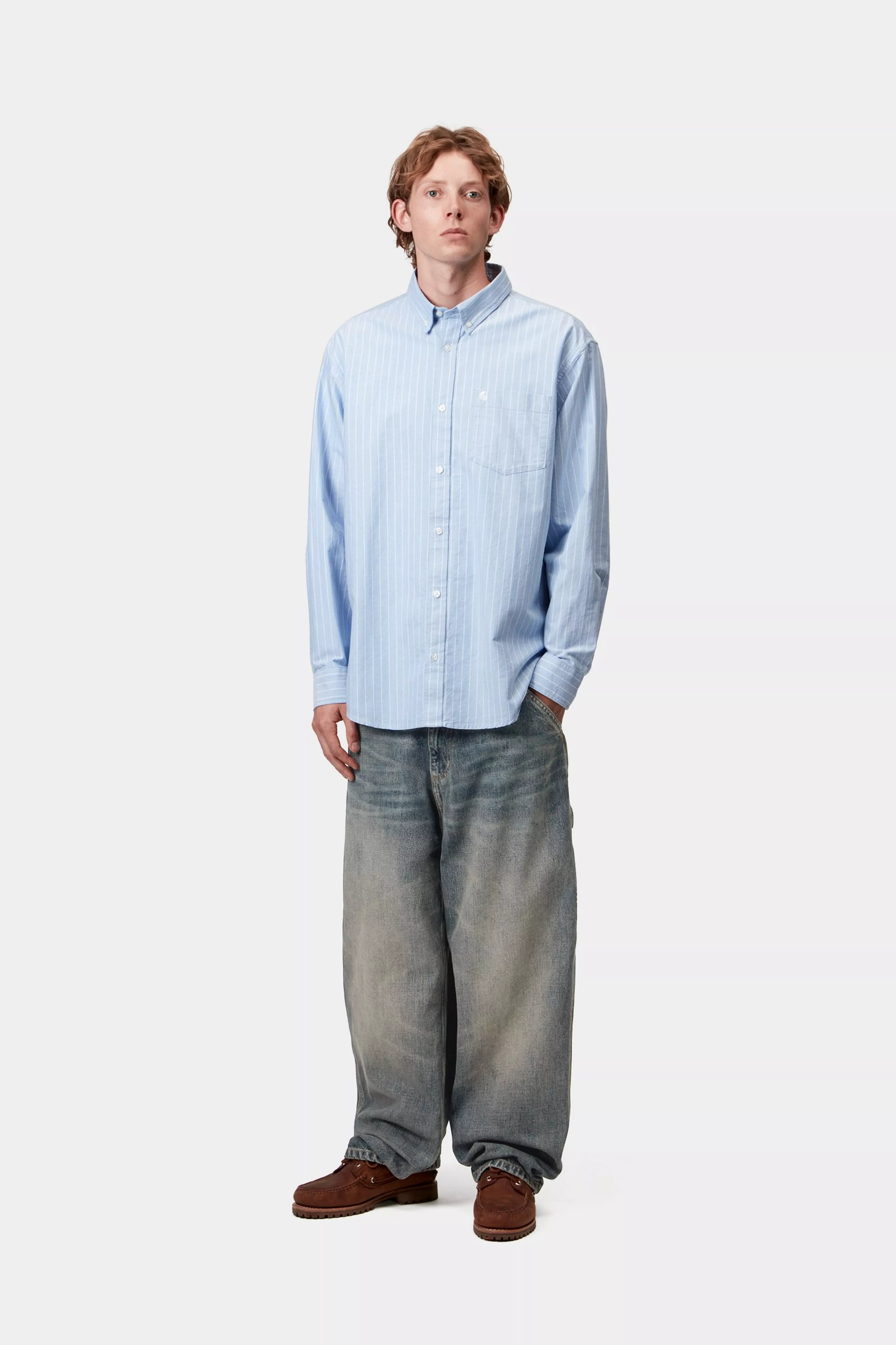 OG SINGLE KNEE PANT - Blue (worn used wash)