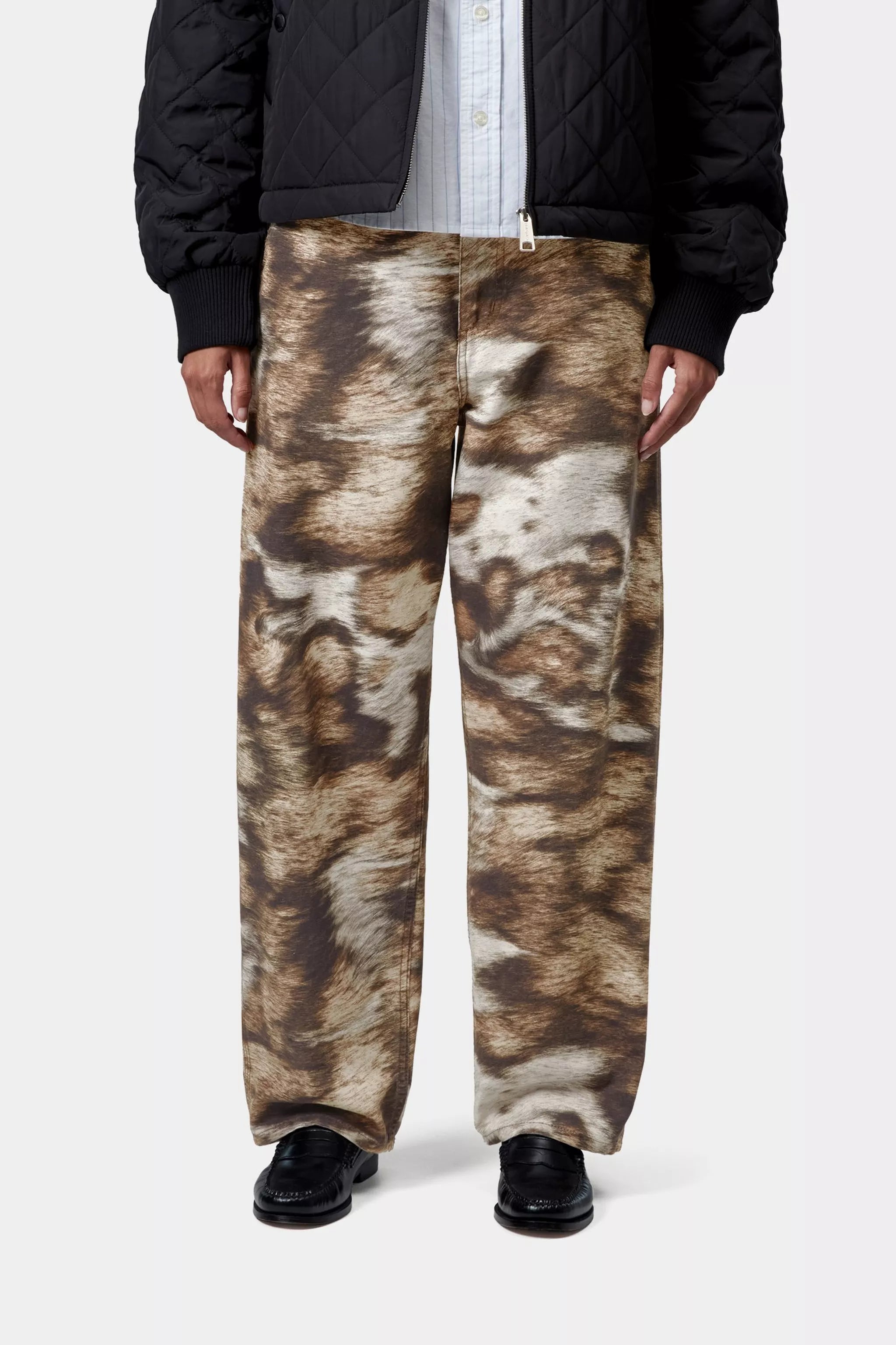 W' BRANDON SINGLE KNEE PANT - Wild Dog Print, Stone washed