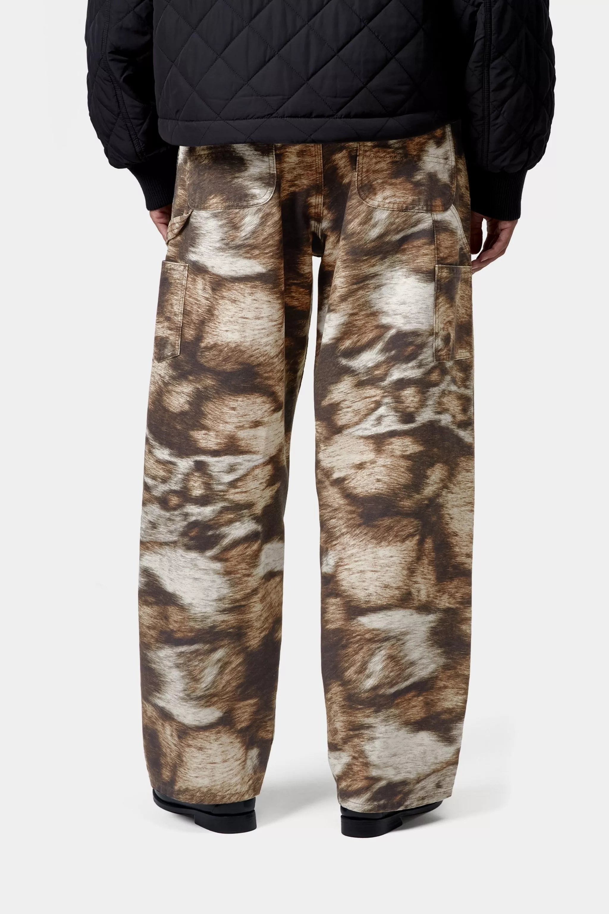 W' BRANDON SINGLE KNEE PANT - Wild Dog Print, Stone washed