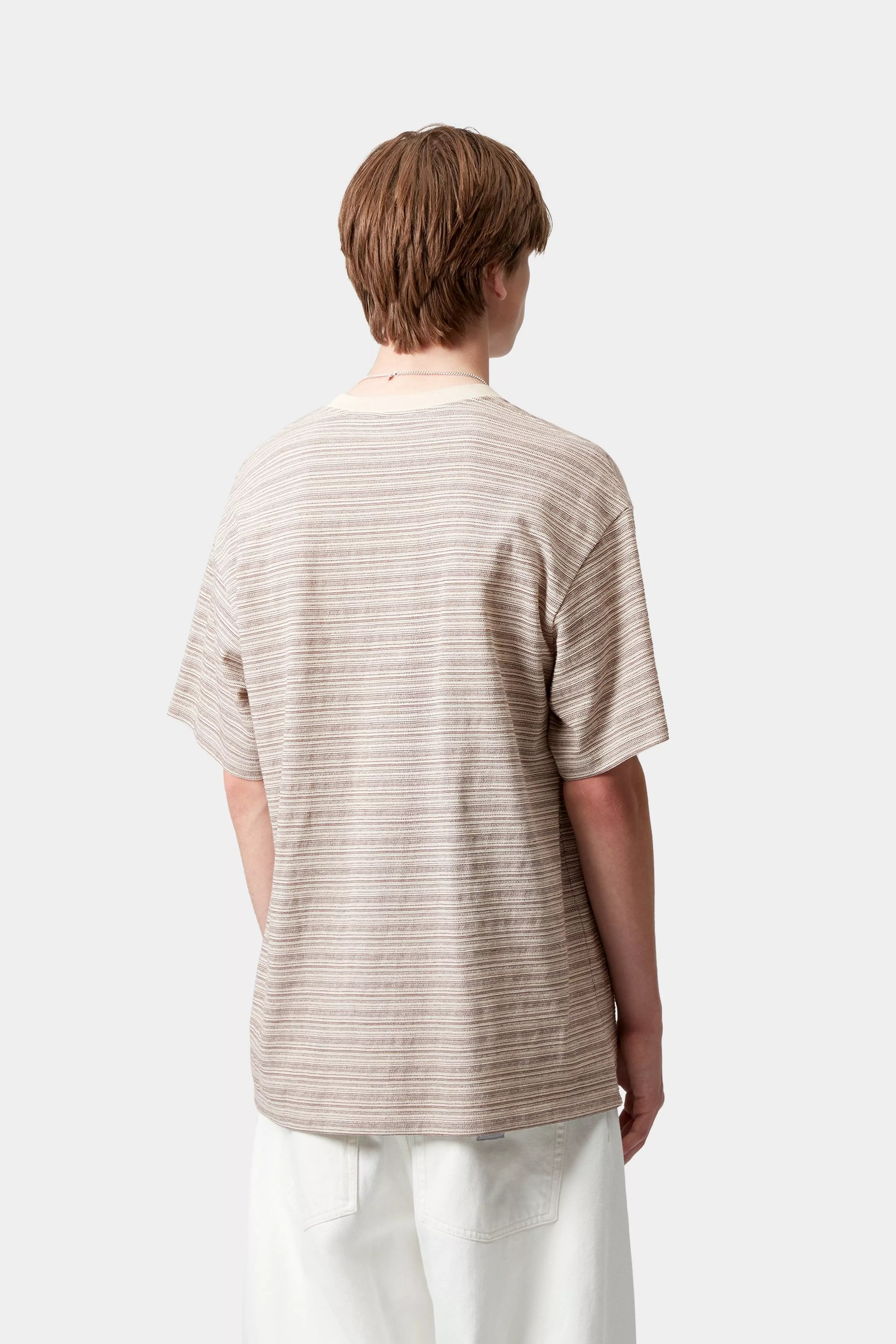 S/S GELLAR POCKET T-SHIRT - Gellar Stripe, Wax