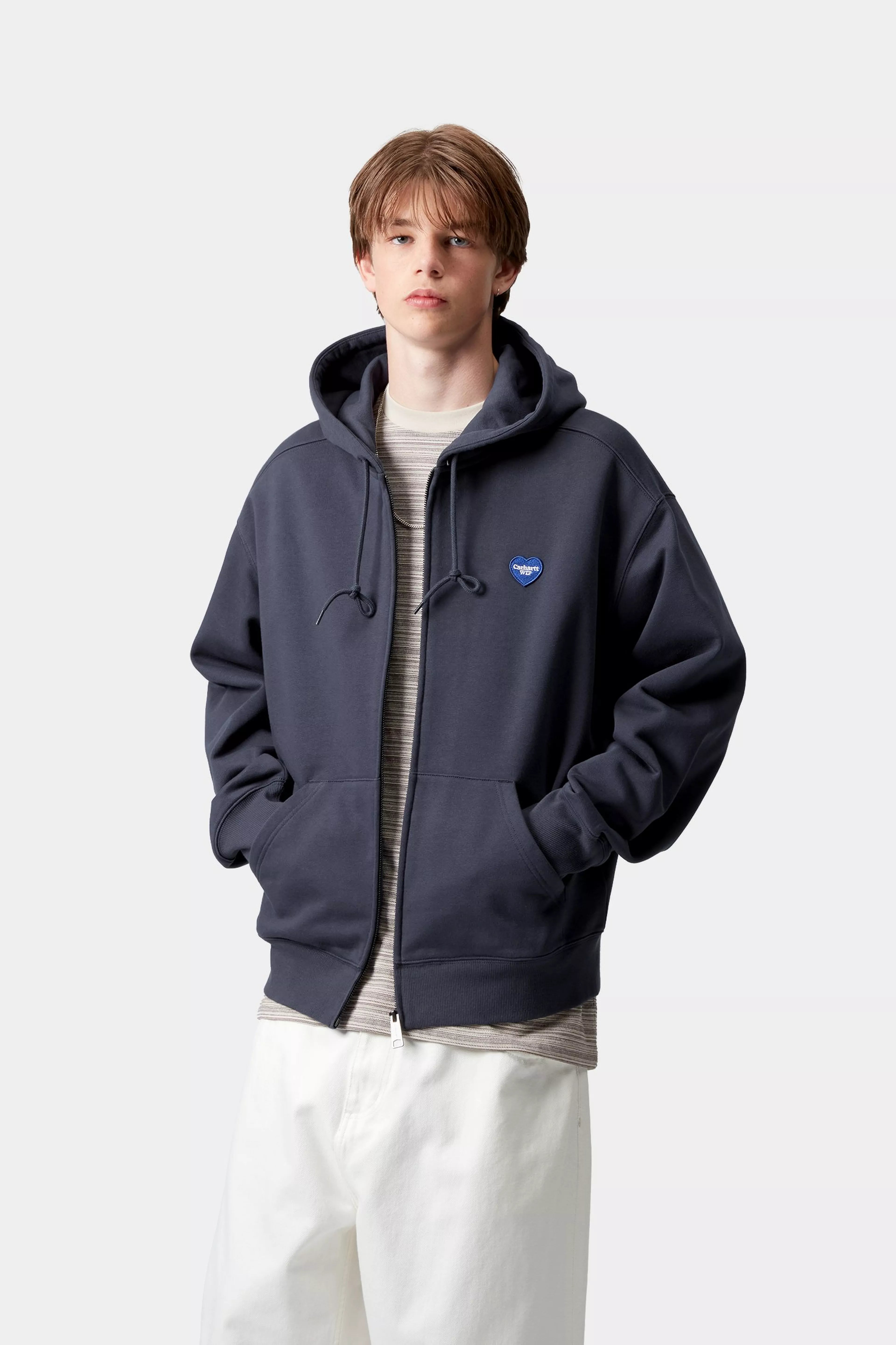 HOODEDHEART II HARTT SWEAT JACKET - Blue