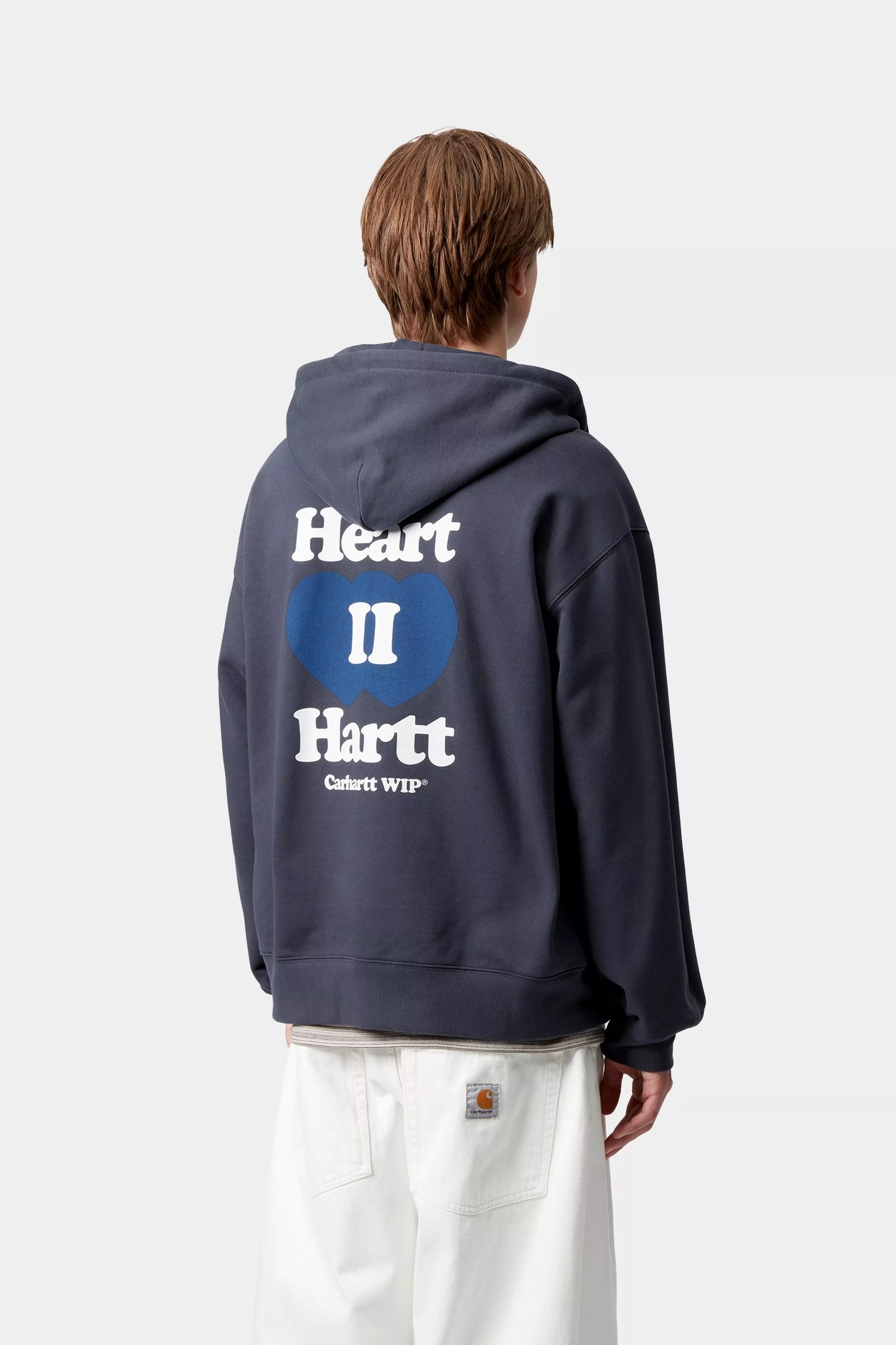 HOODEDHEART II HARTT SWEAT JACKET - Blue
