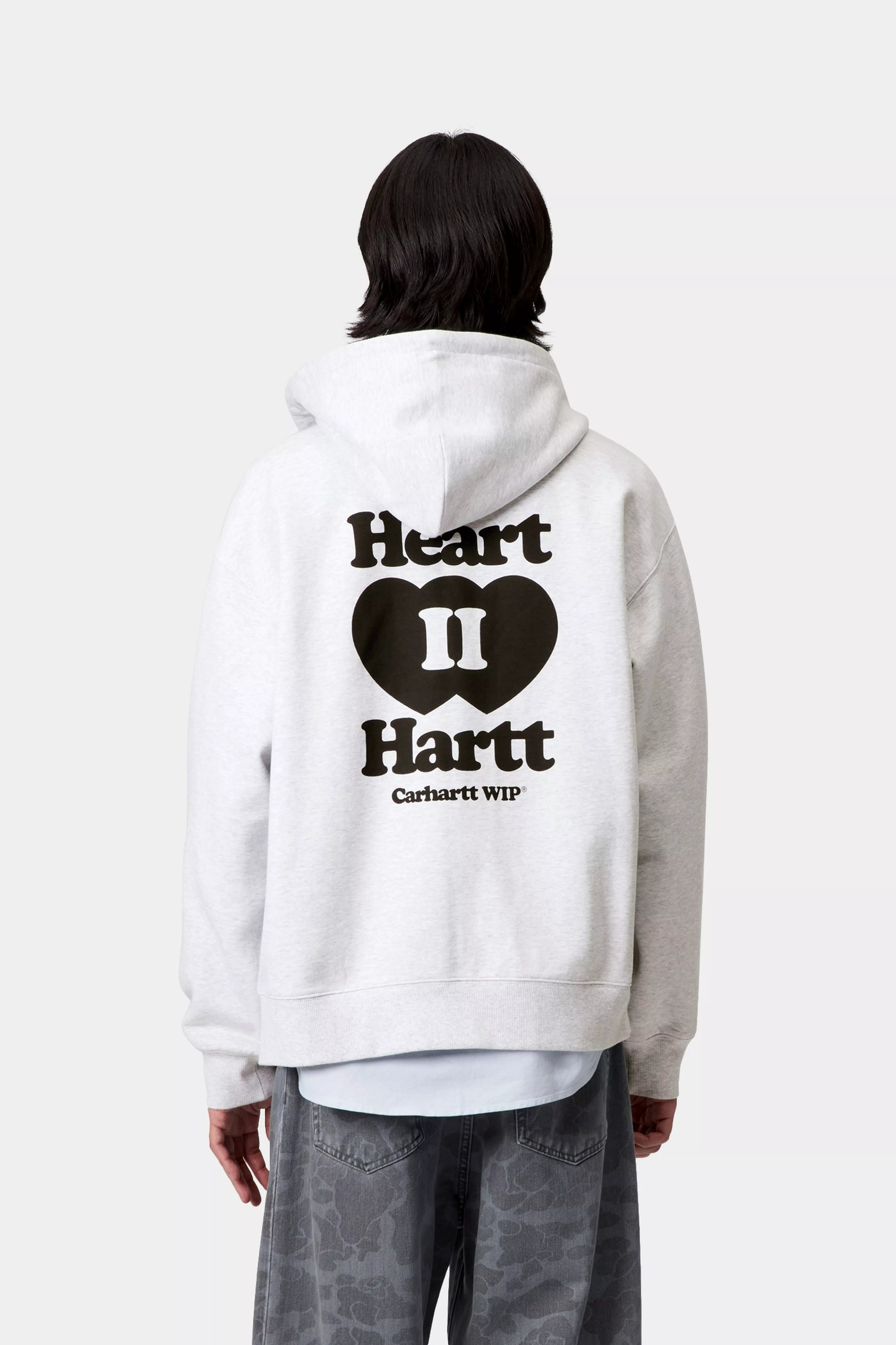 HOODEDHEART II HARTT SWEAT JACKET - Ash Heather