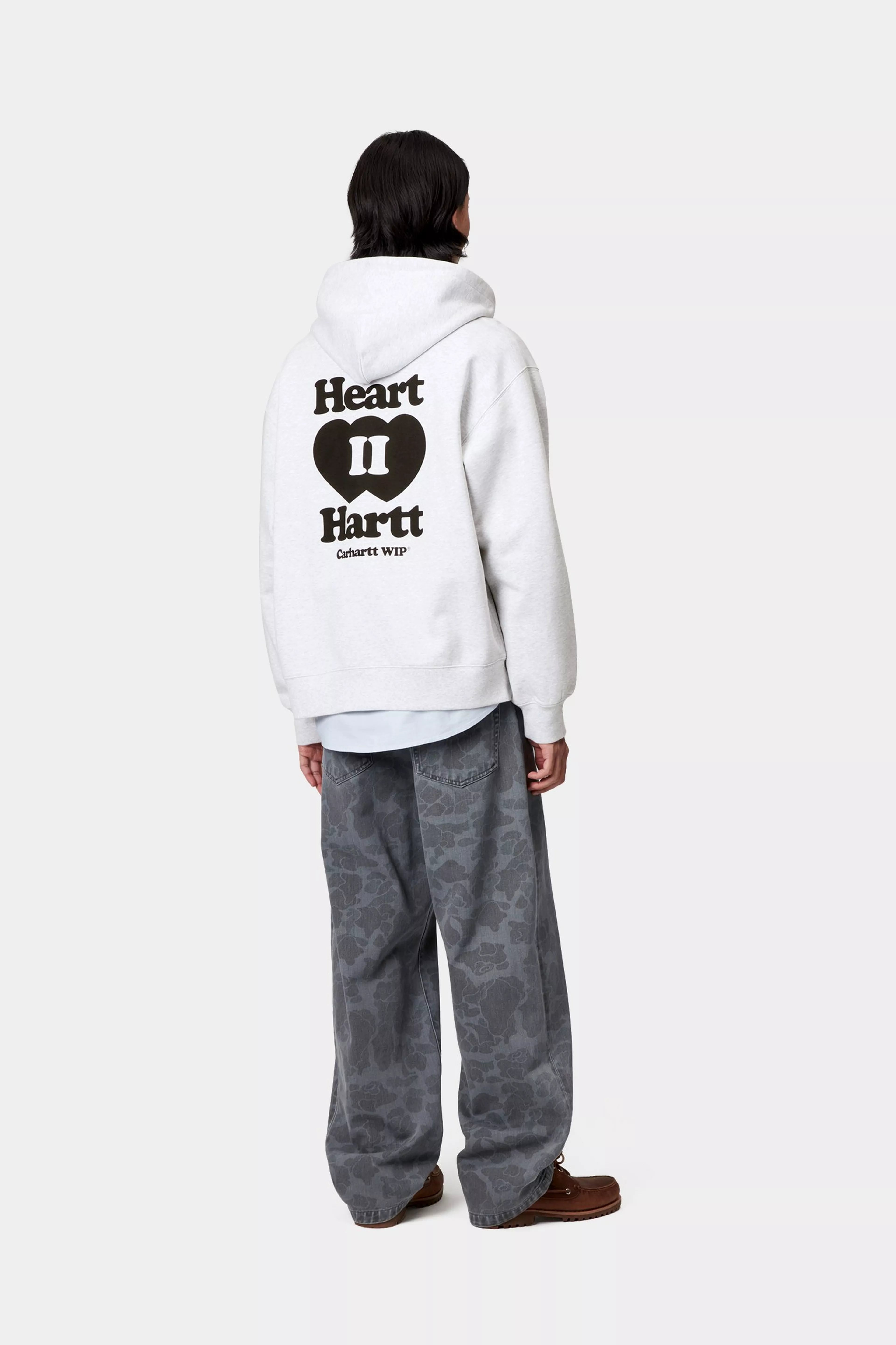 HOODEDHEART II HARTT SWEAT JACKET - Ash Heather