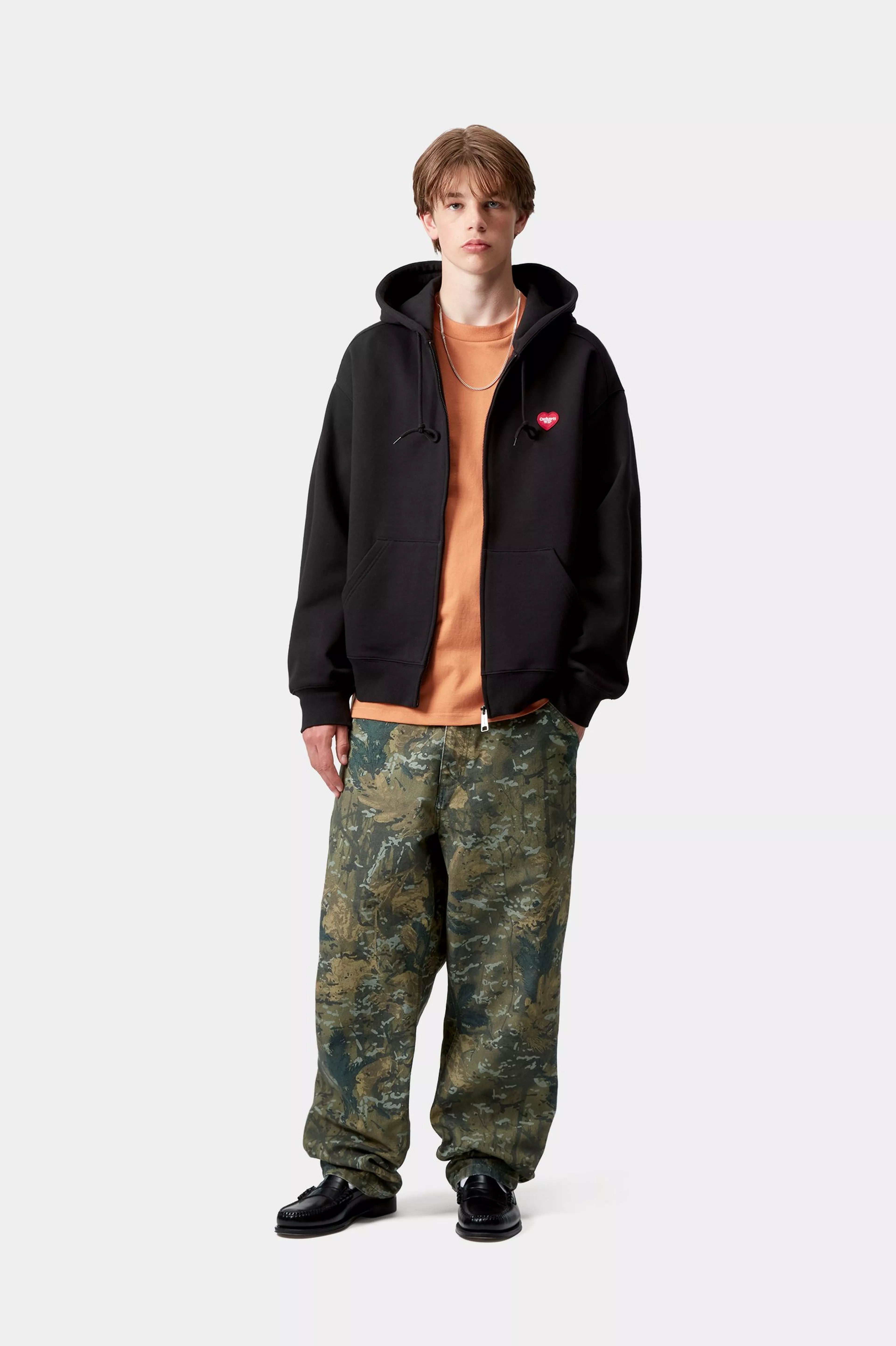 HOODEDHEART II HARTT SWEAT JACKET - Black
