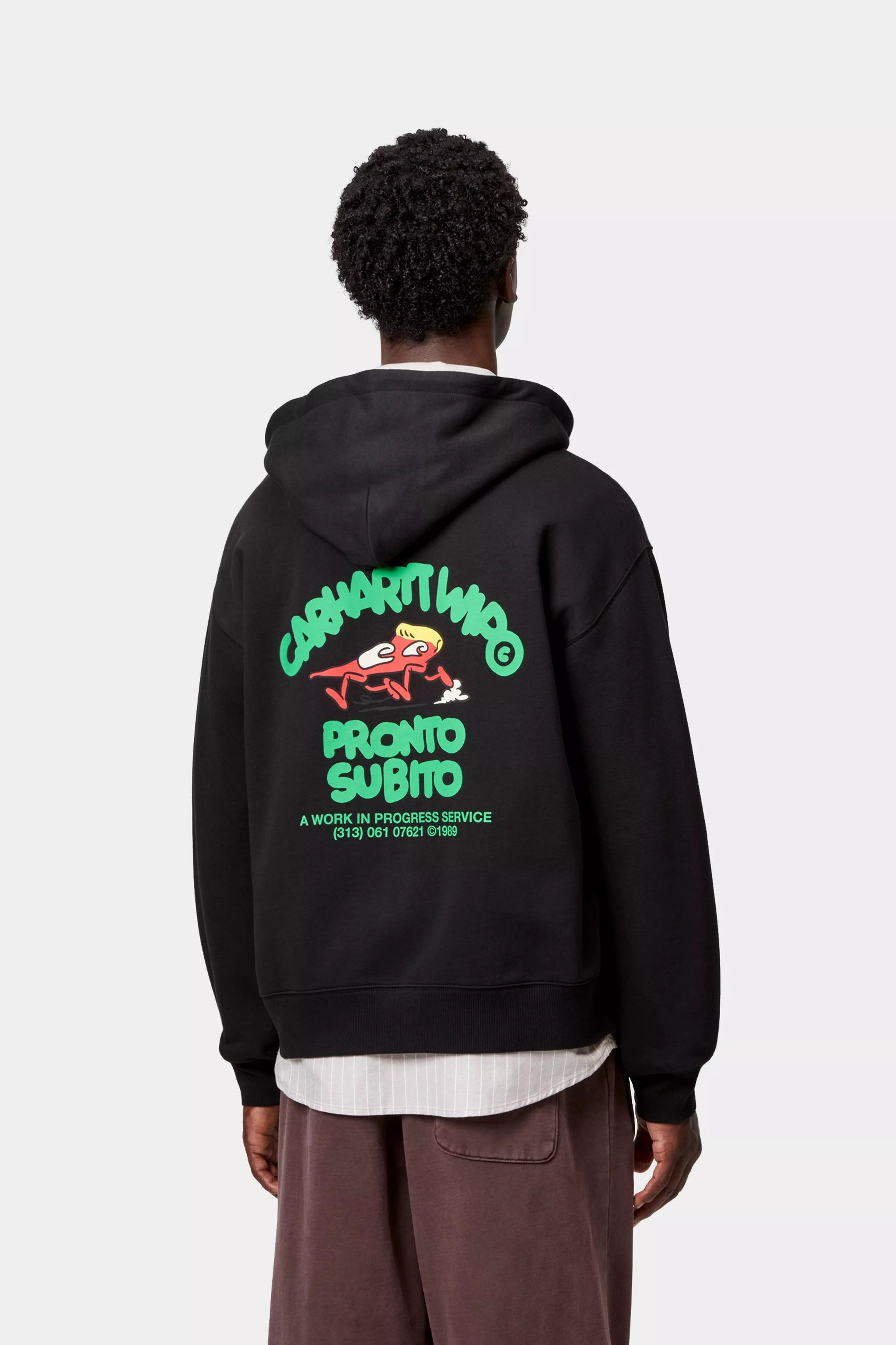HOODED PRONTO SWEAT JACKET - Black