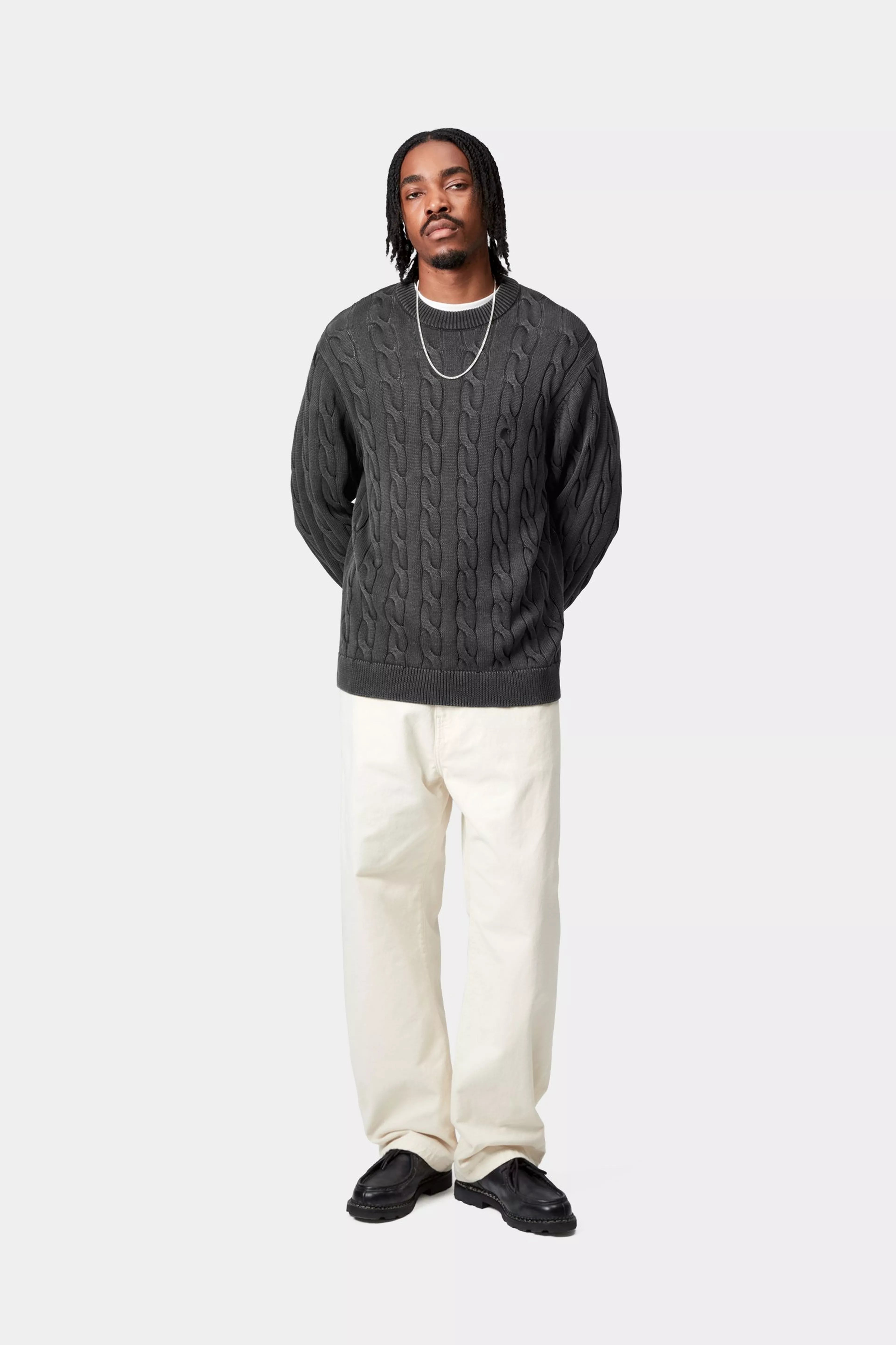 Carter Sweater - Black (garment dyed)