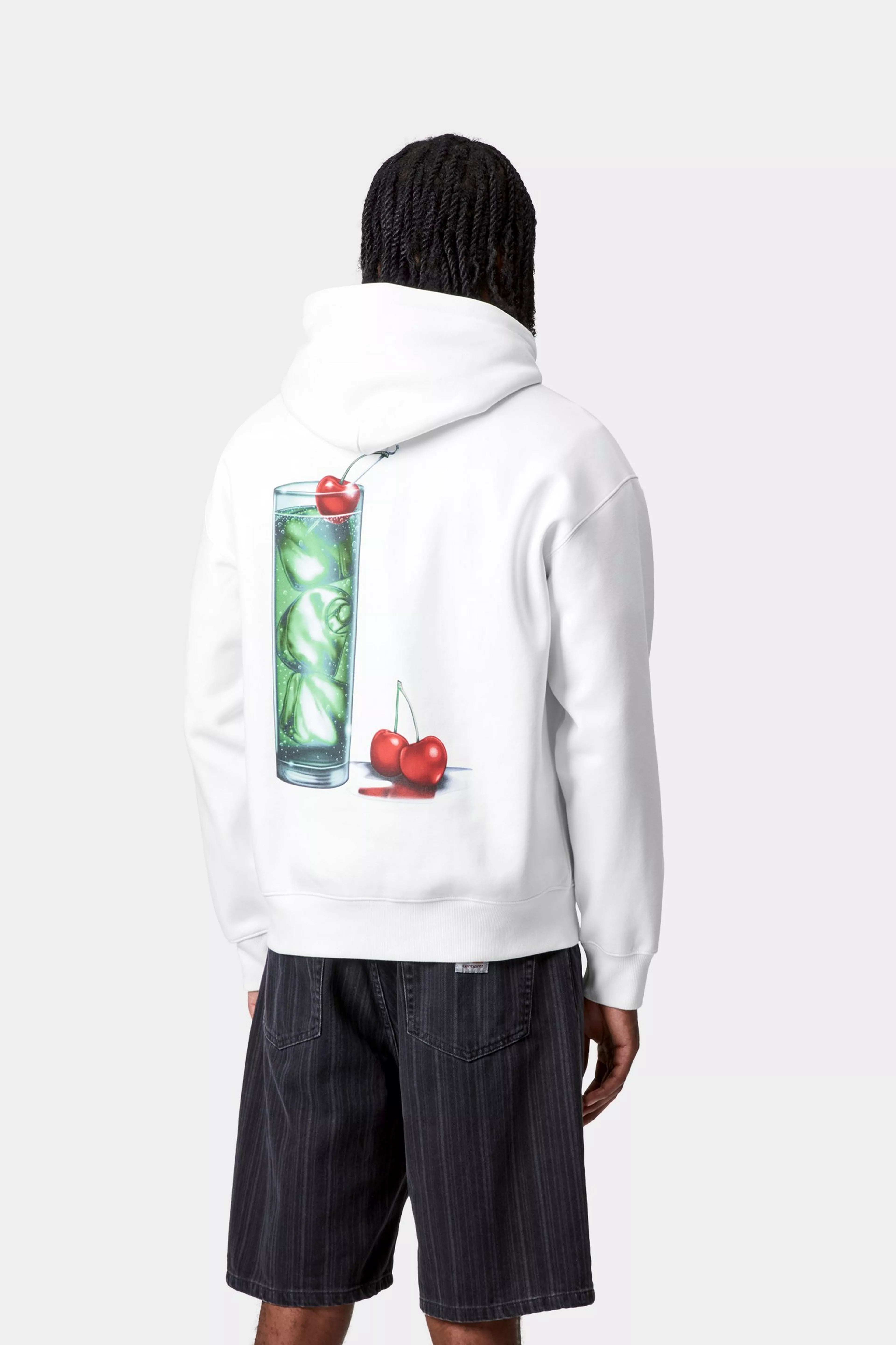HOODED JAKE GARCIA SWEAT - White