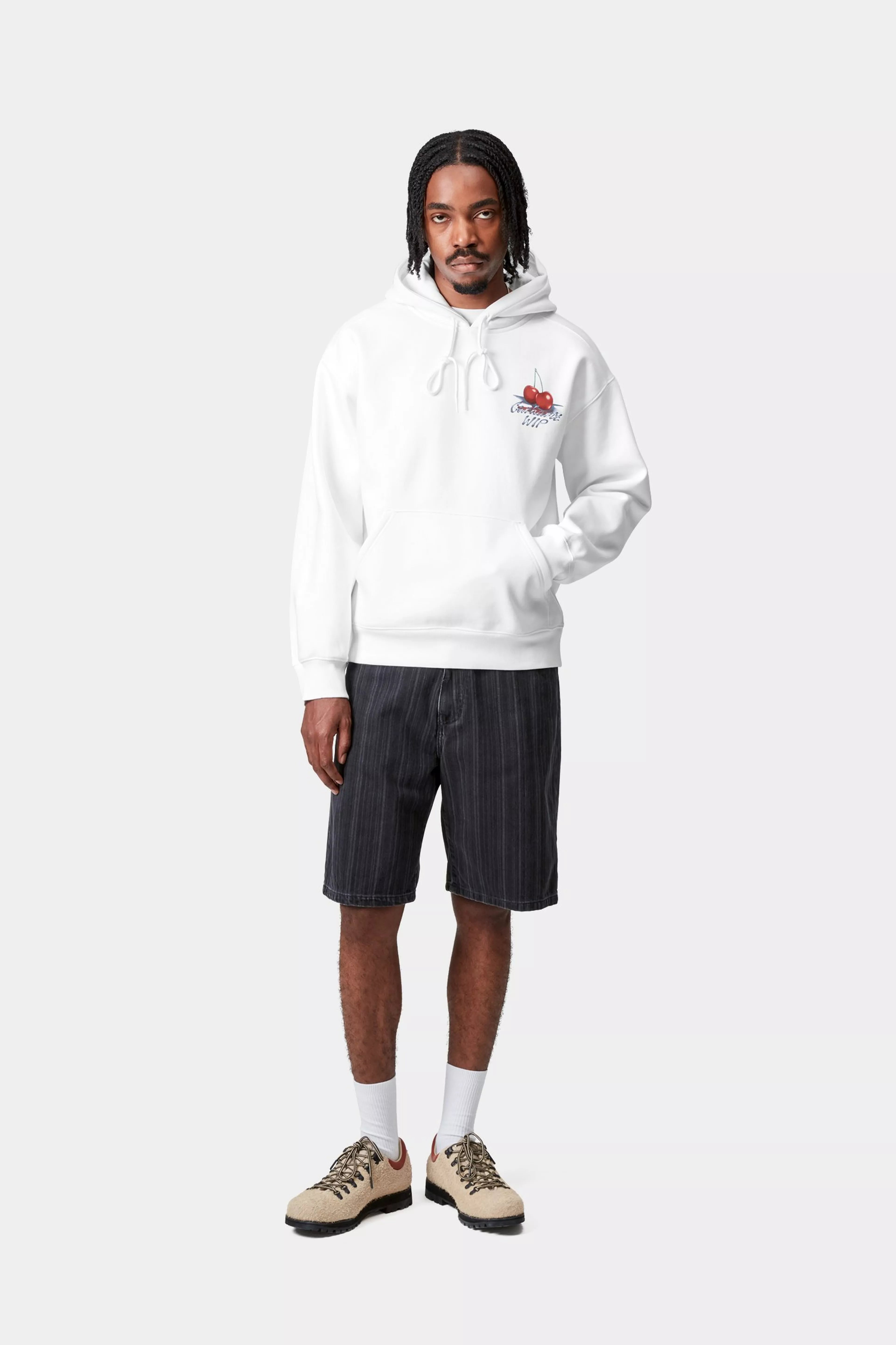 HOODED JAKE GARCIA SWEAT - White