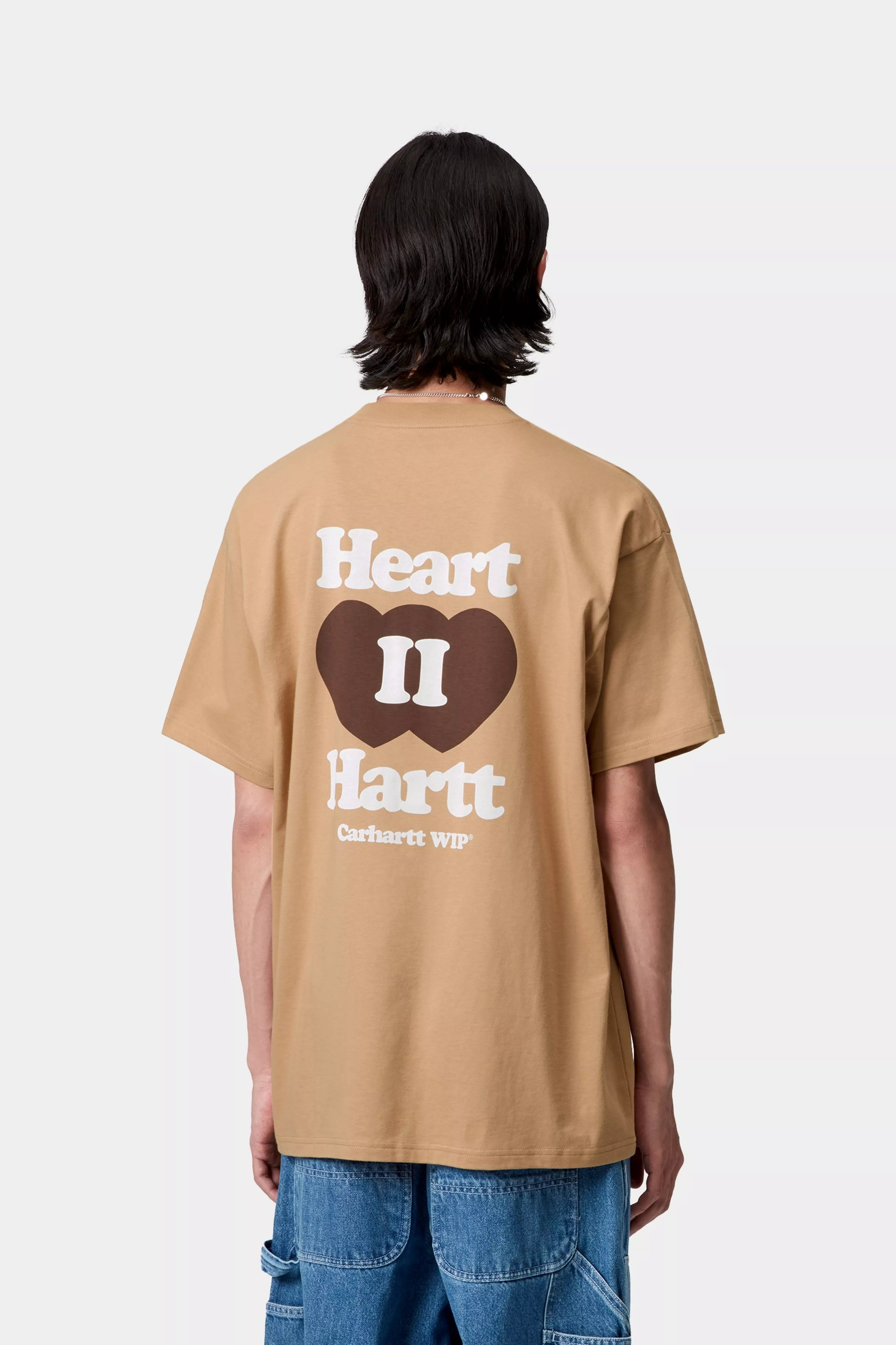 S/S HEART II HARTT T-SHIRT - Dusty H Brown