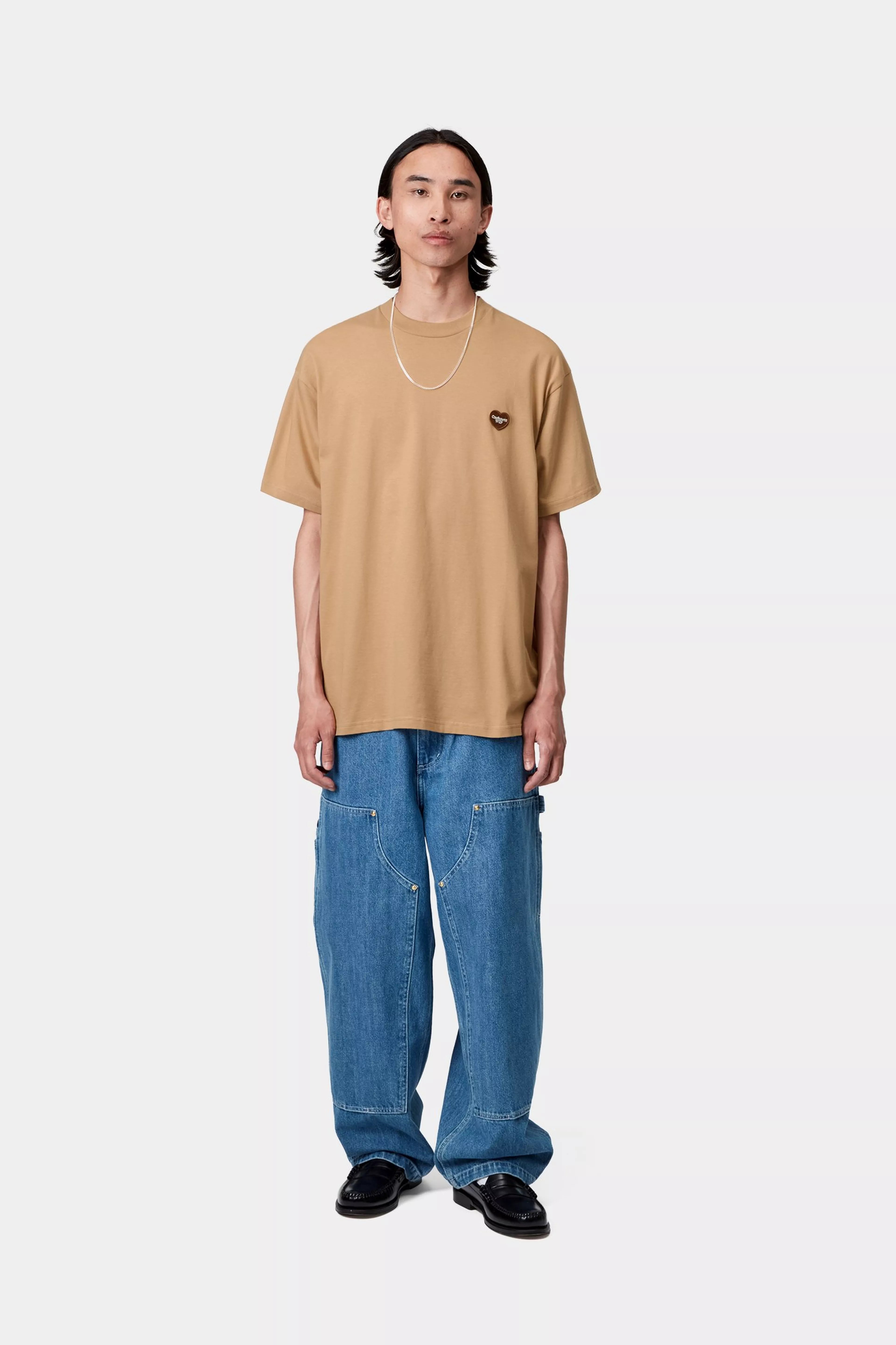 S/S HEART II HARTT T-SHIRT - Dusty H Brown