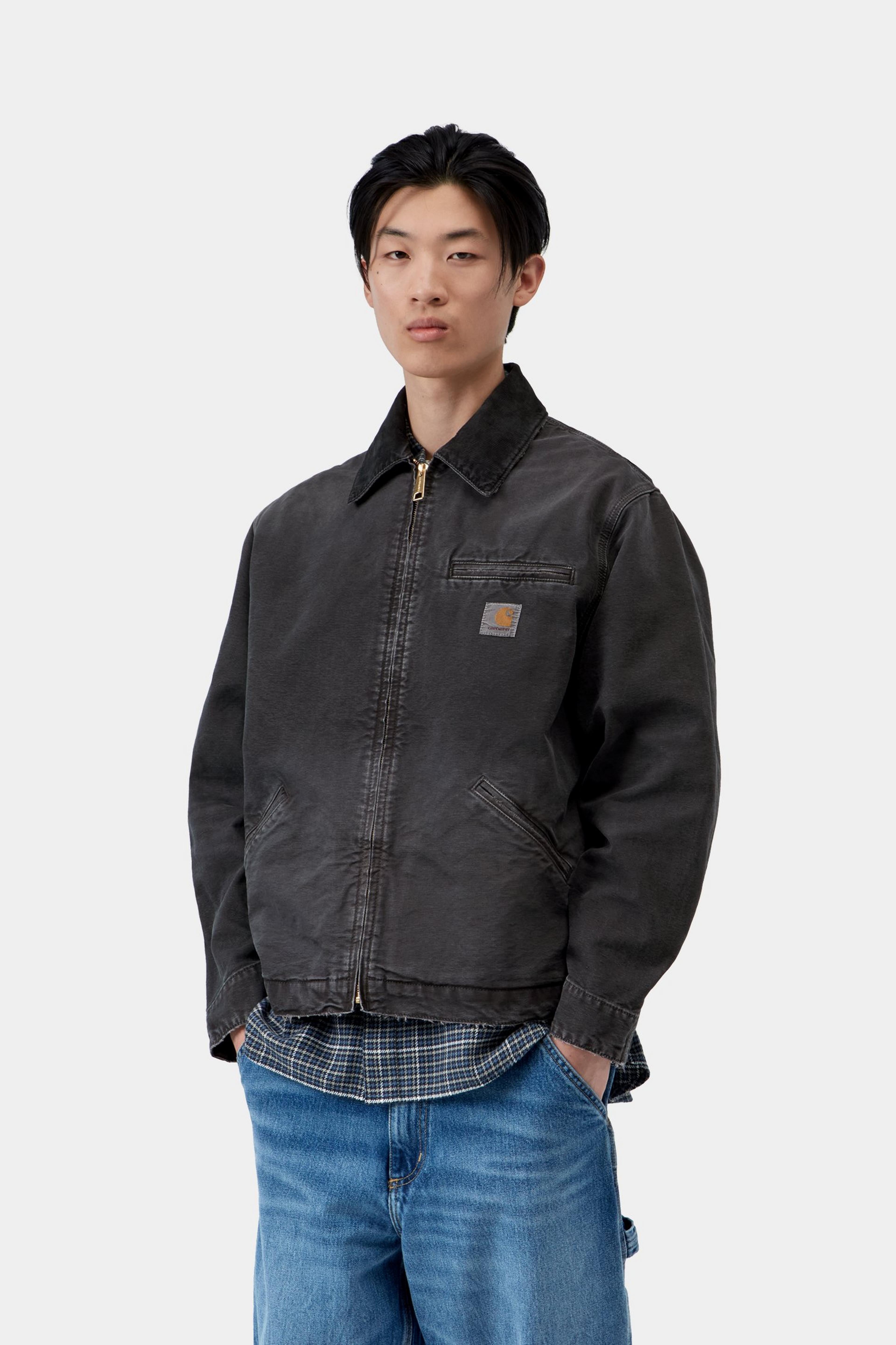 OG Detroit Jacket - Black / Black, Destroy wash