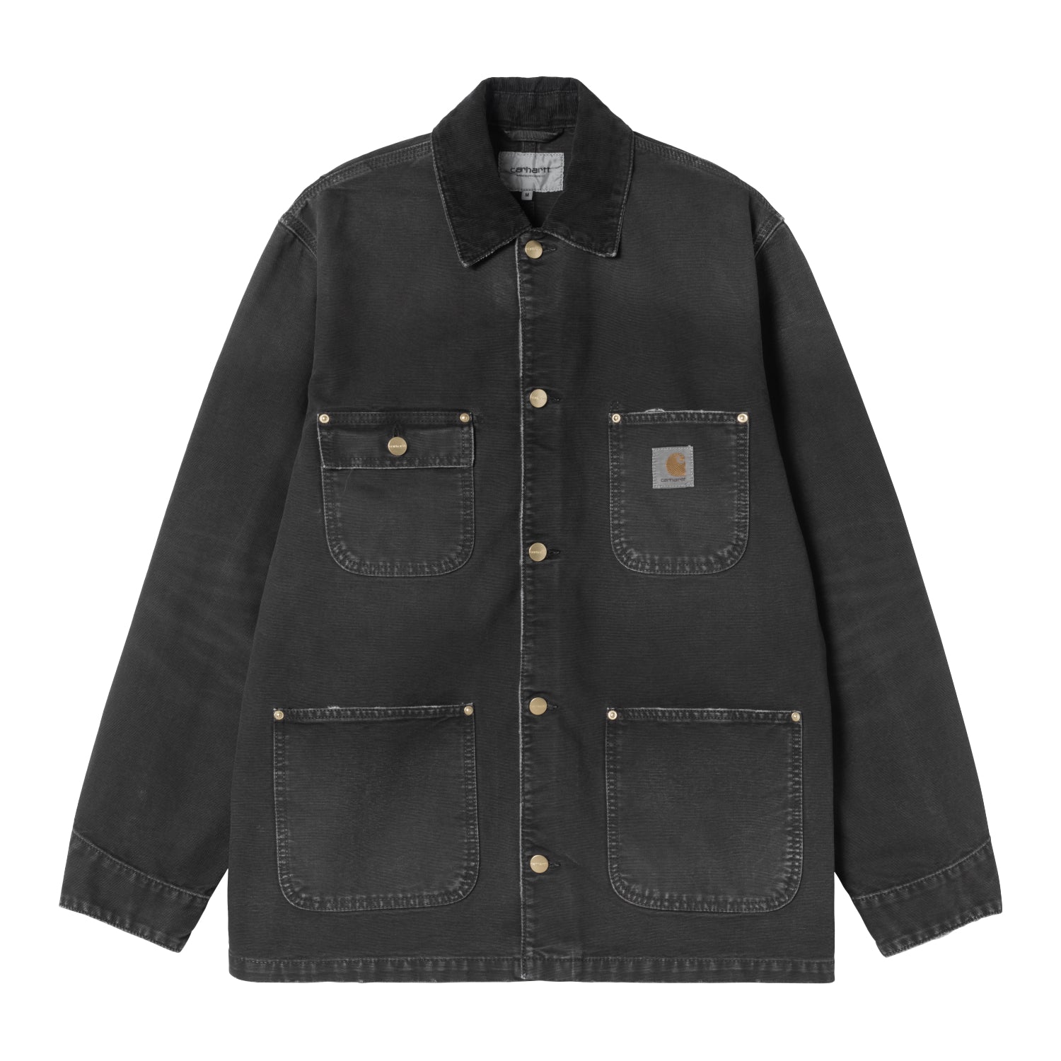 OG Chore Coat - Black / Black, Destroy wash