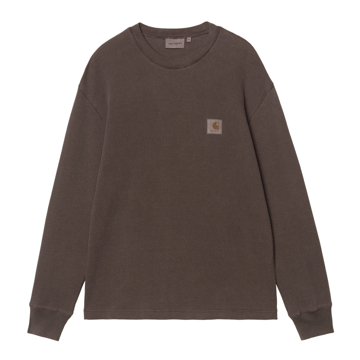 L/S Vista Waffle T-Shirt - Tobacco, Garment dyed