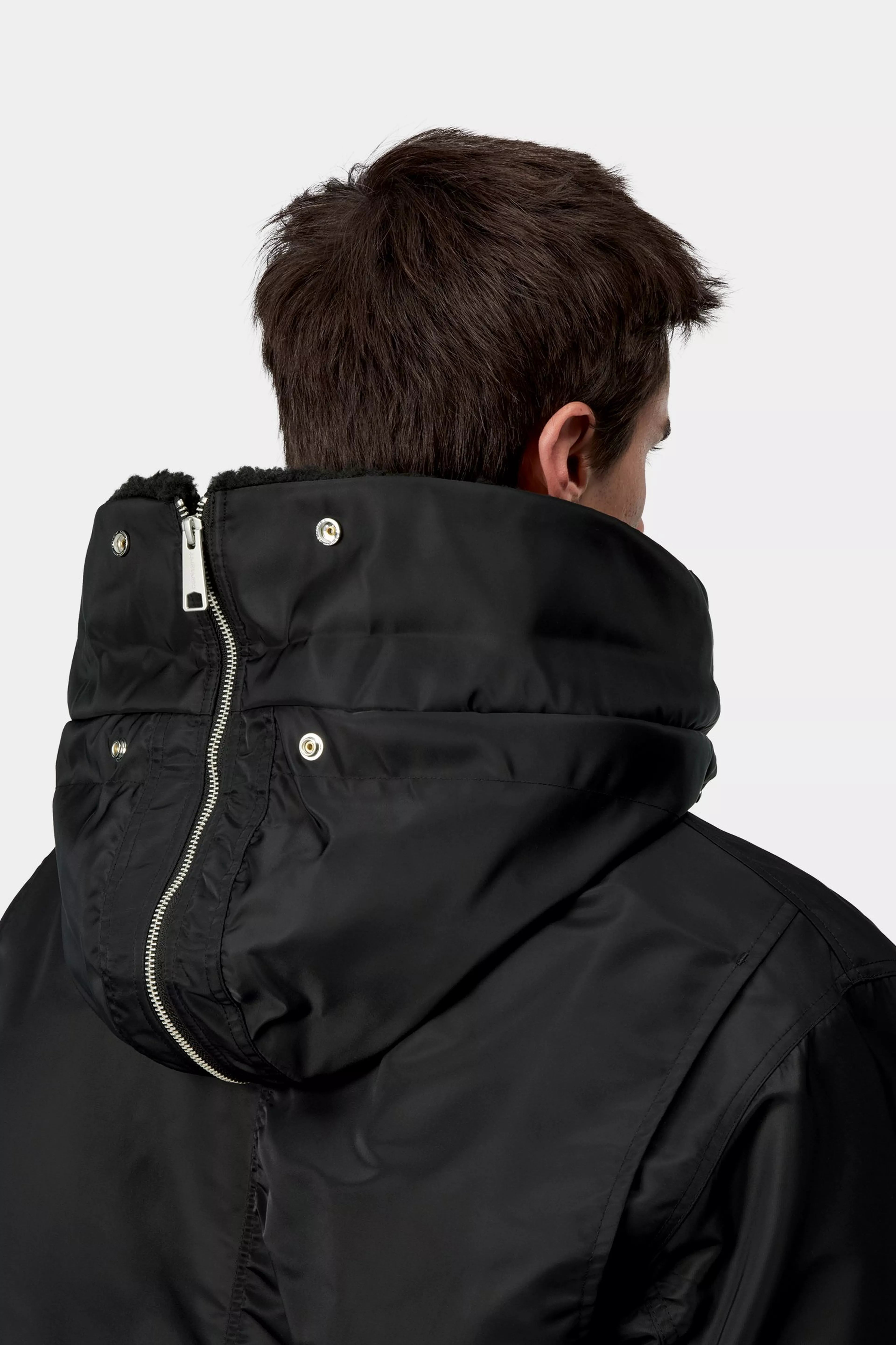 HOODED OLTERA BOMBER - Black / Black