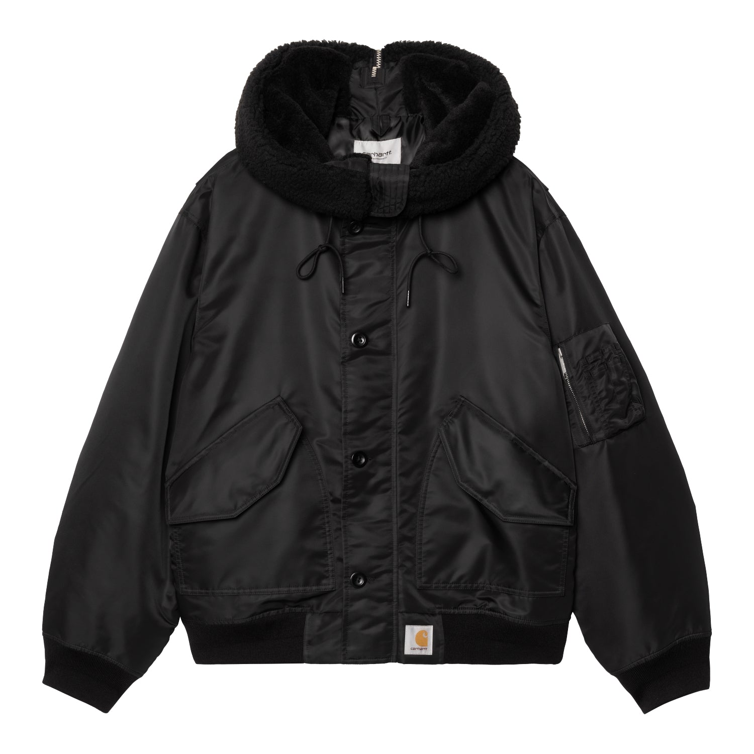 HOODED OLTERA BOMBER - Black / Black