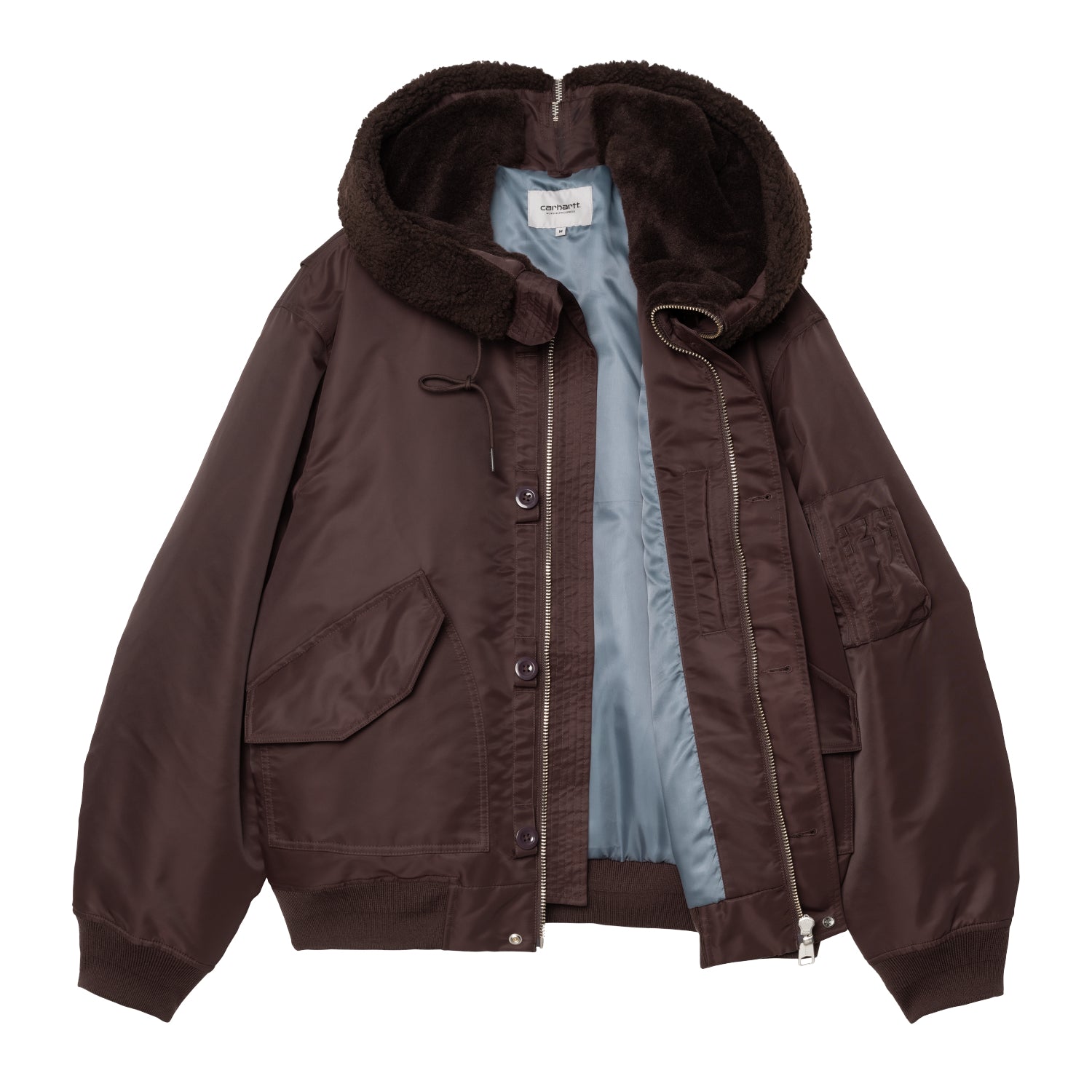 HOODED OLTERA BOMBER - Palisander / Angelite