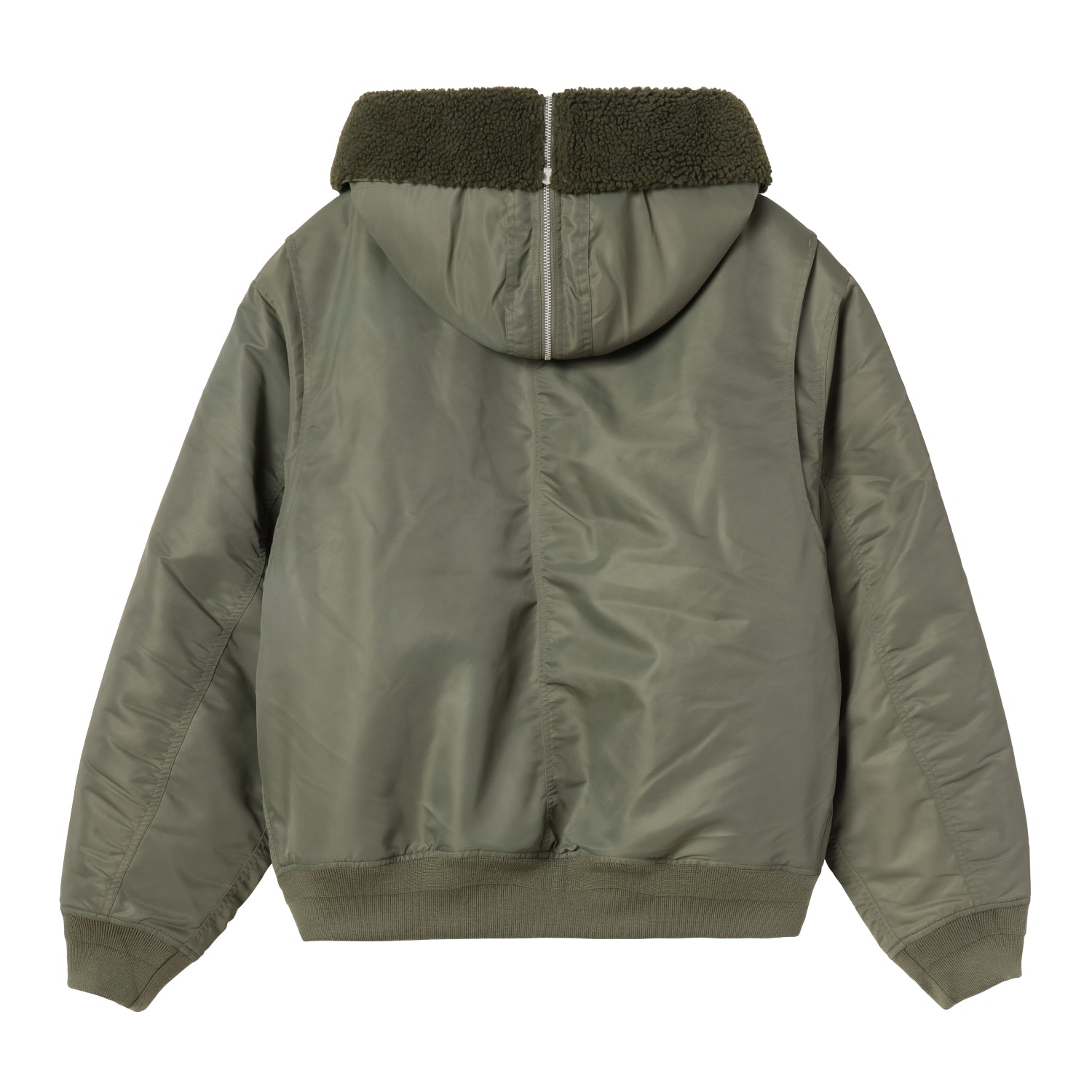 HOODED OLTERA BOMBER - Cypress / Persimmon