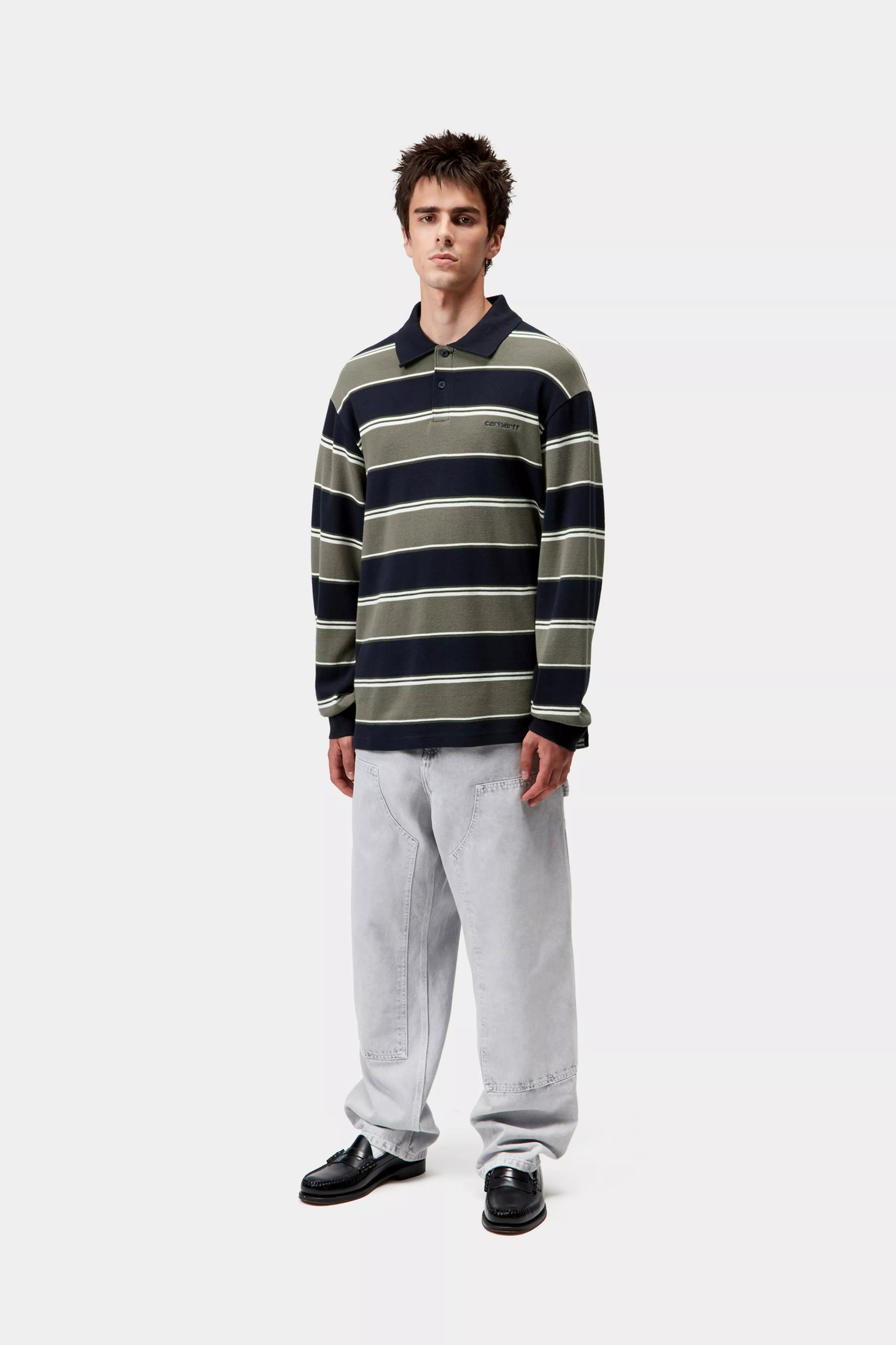L/S MALONE RUGBY SHIRT - Malone Stripe, Brass