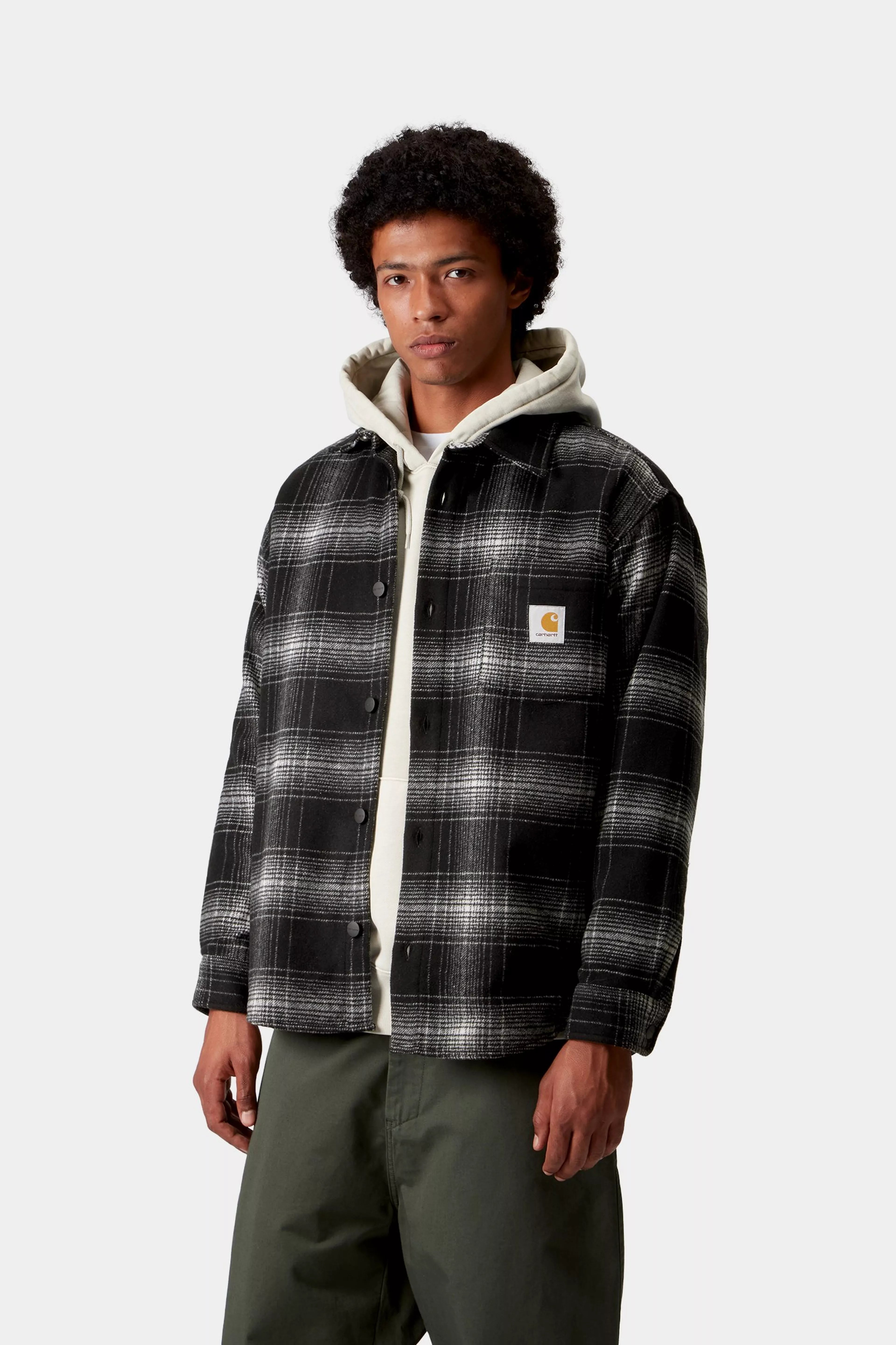 BRENNAN SHIRT JAC  - Brennan Check, Black / Wax