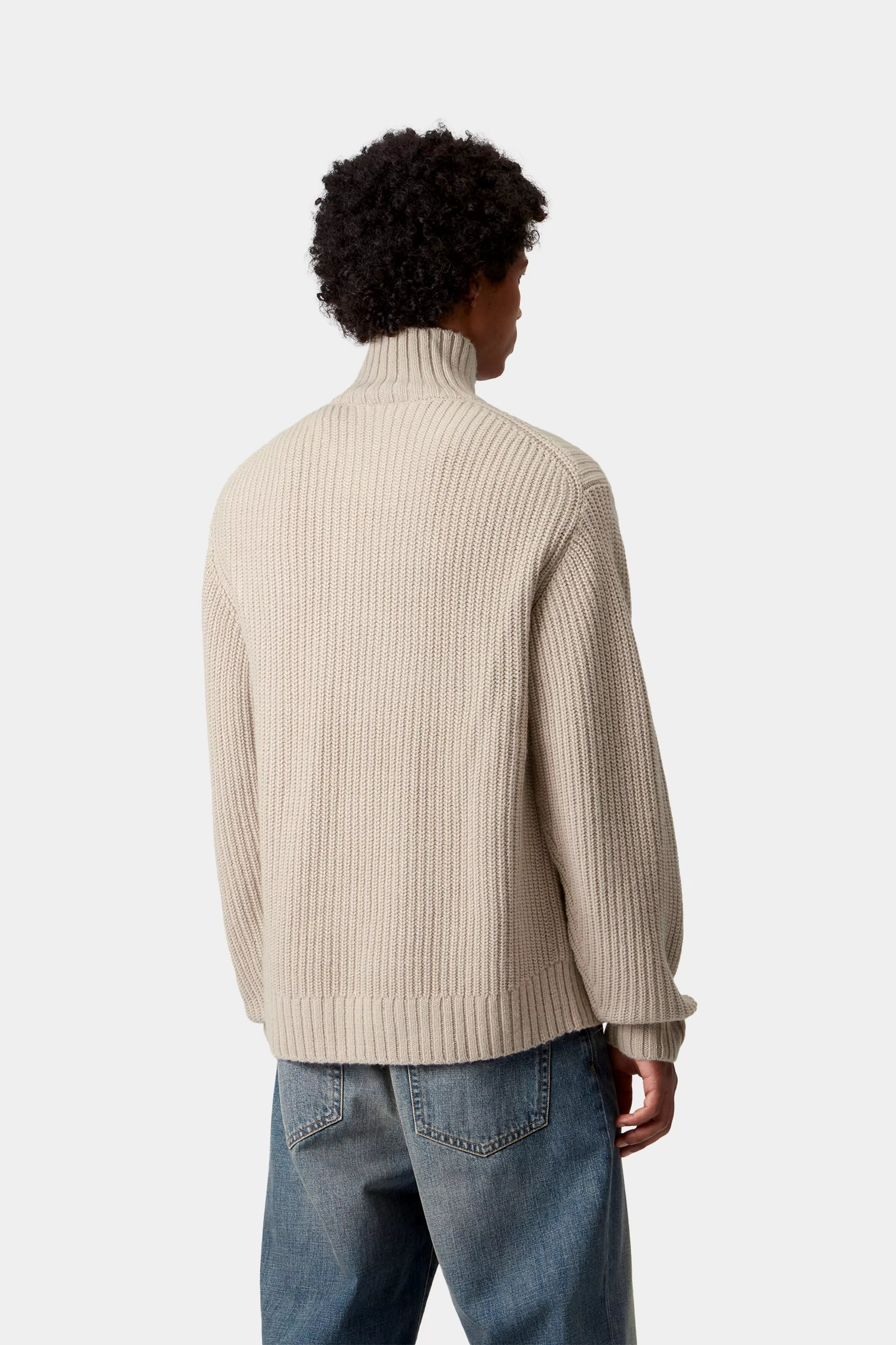 DETROIT HALF ZIP SWEATER - Fleur De Sel