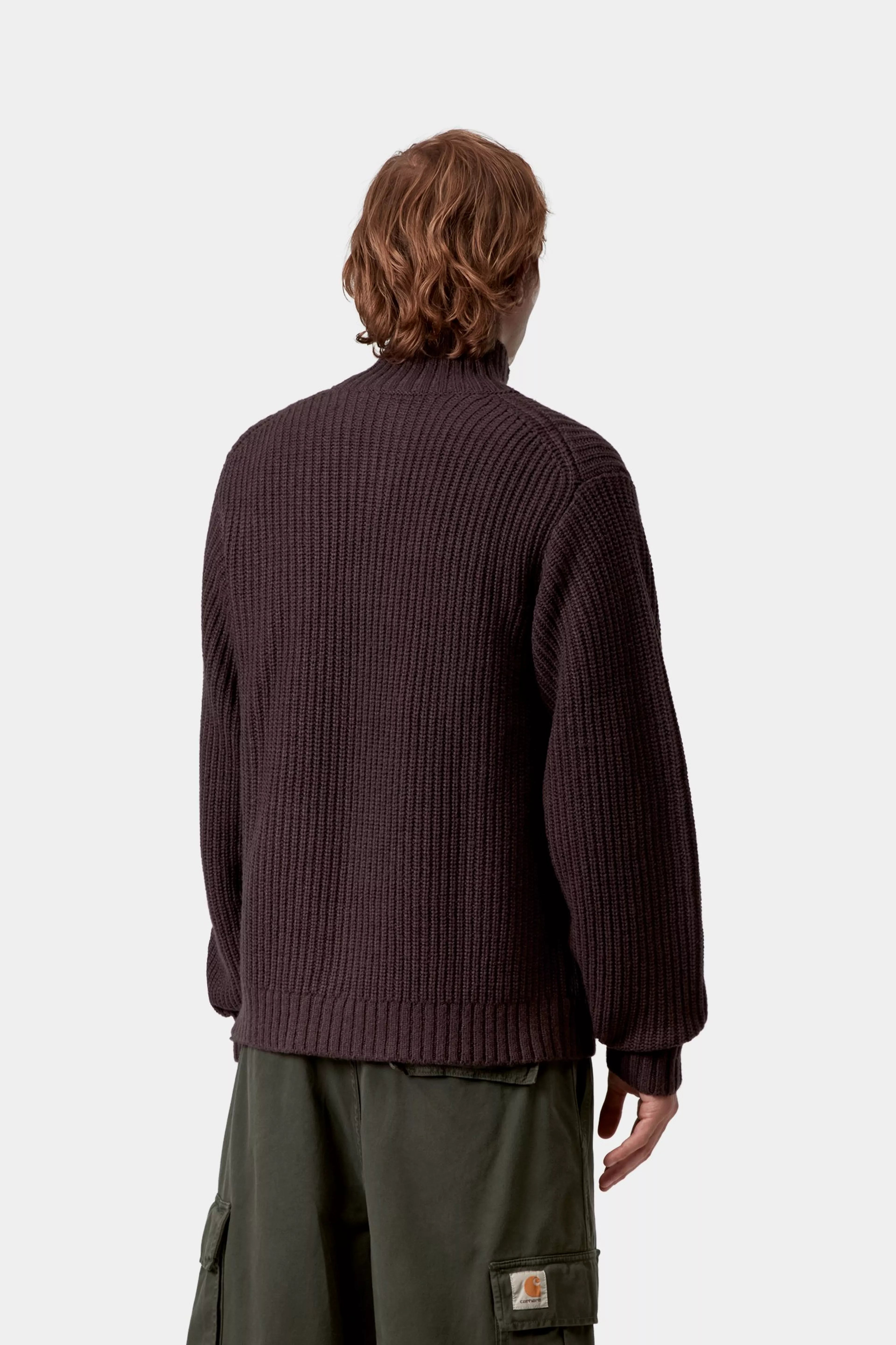 DETROIT HALF ZIP SWEATER - Palisander