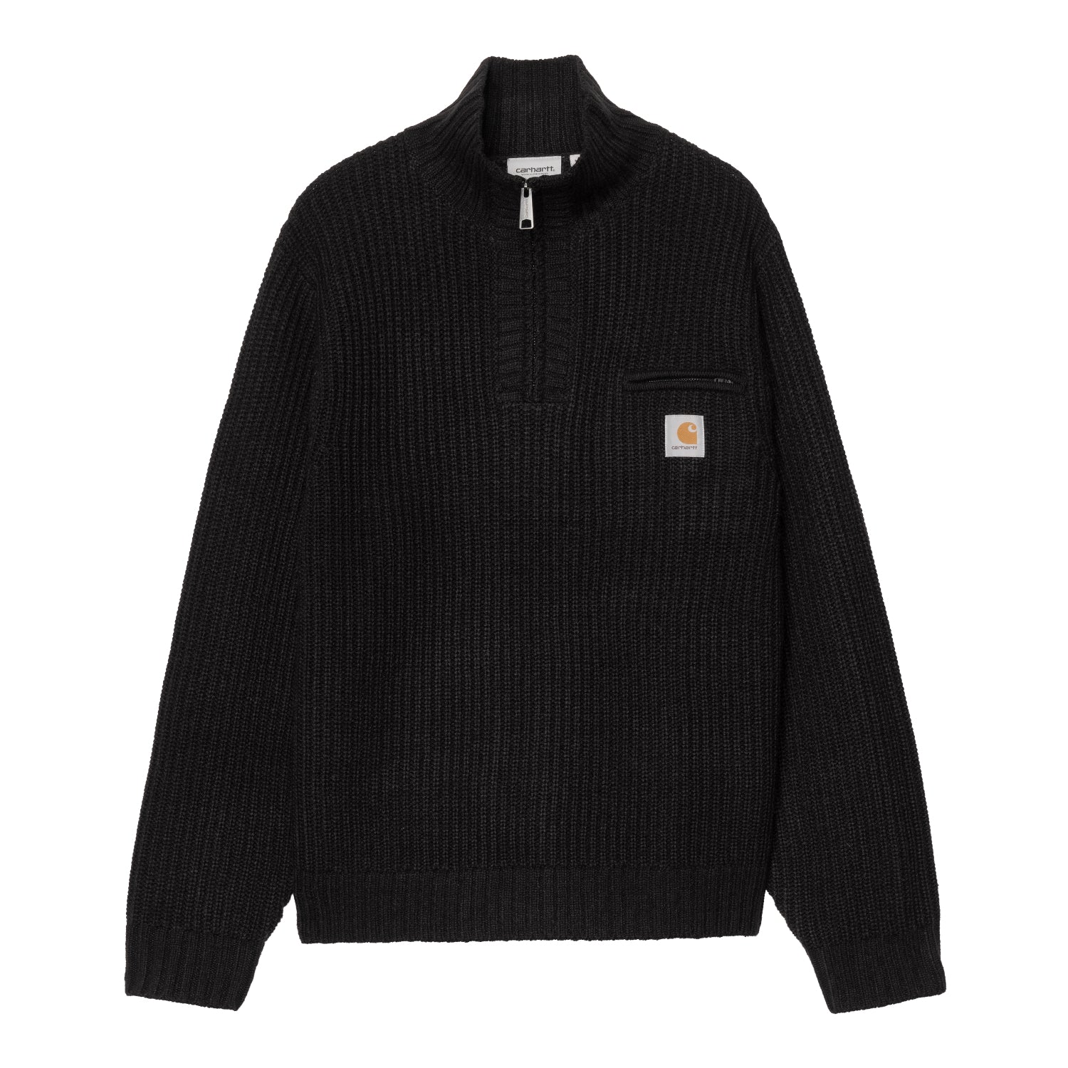 DETROIT HALF ZIP SWEATER - Black