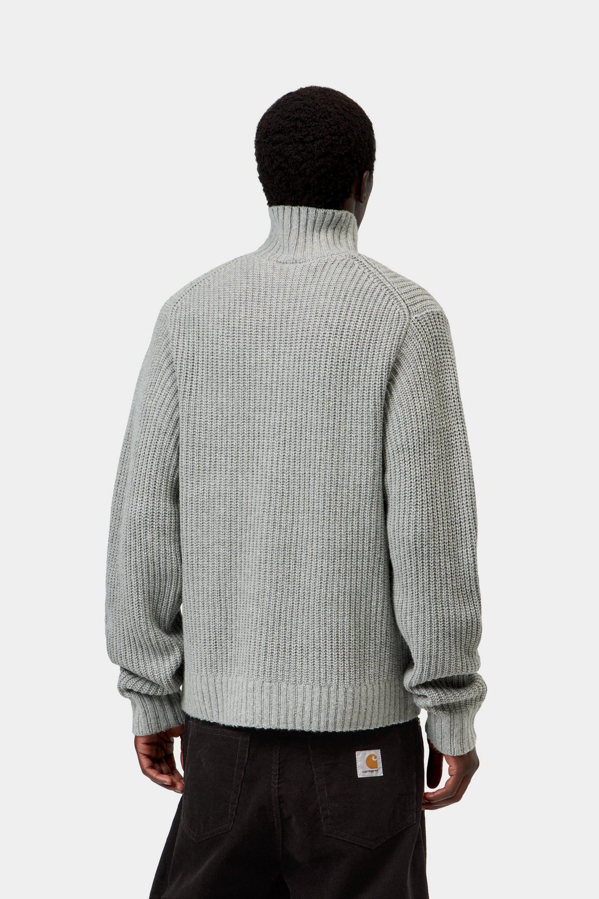 Detroit Half Zip Sweater - Grey Heather
