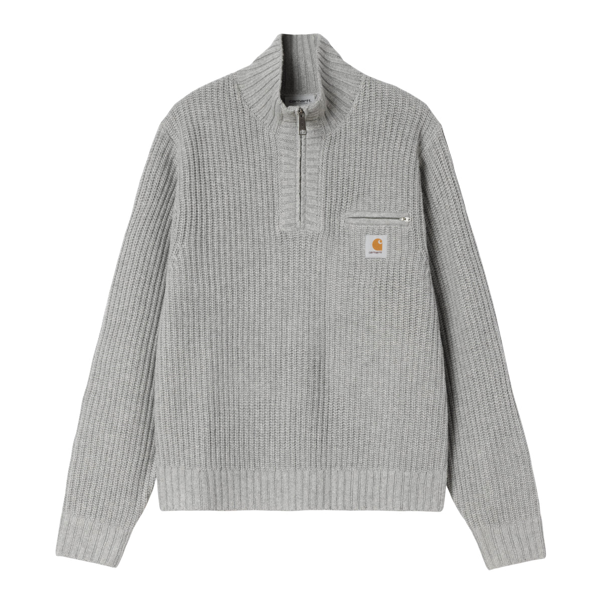 Detroit Half Zip Sweater - Grey Heather