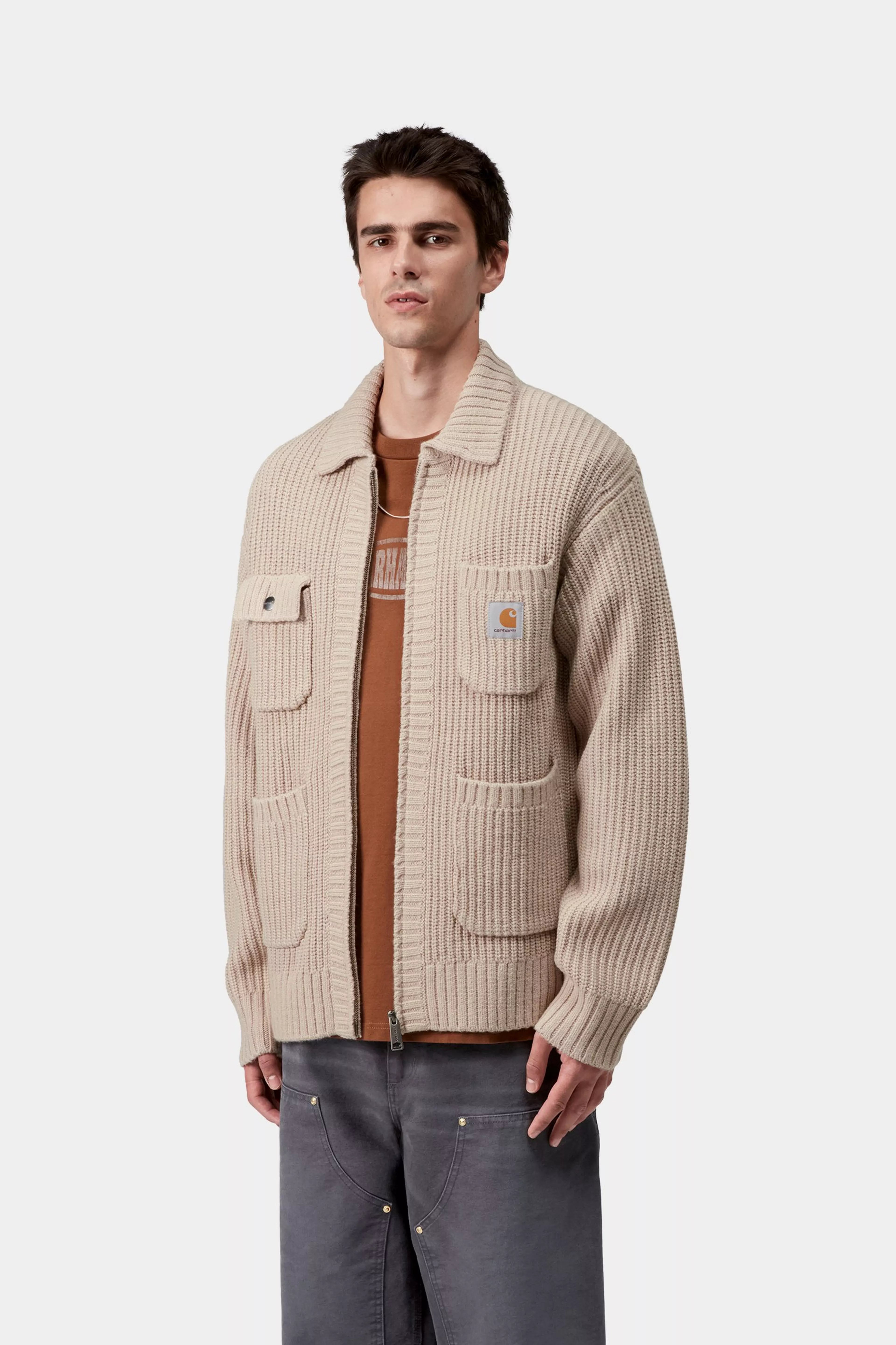 CHORE KNIT JACKET - Fleur De Sel