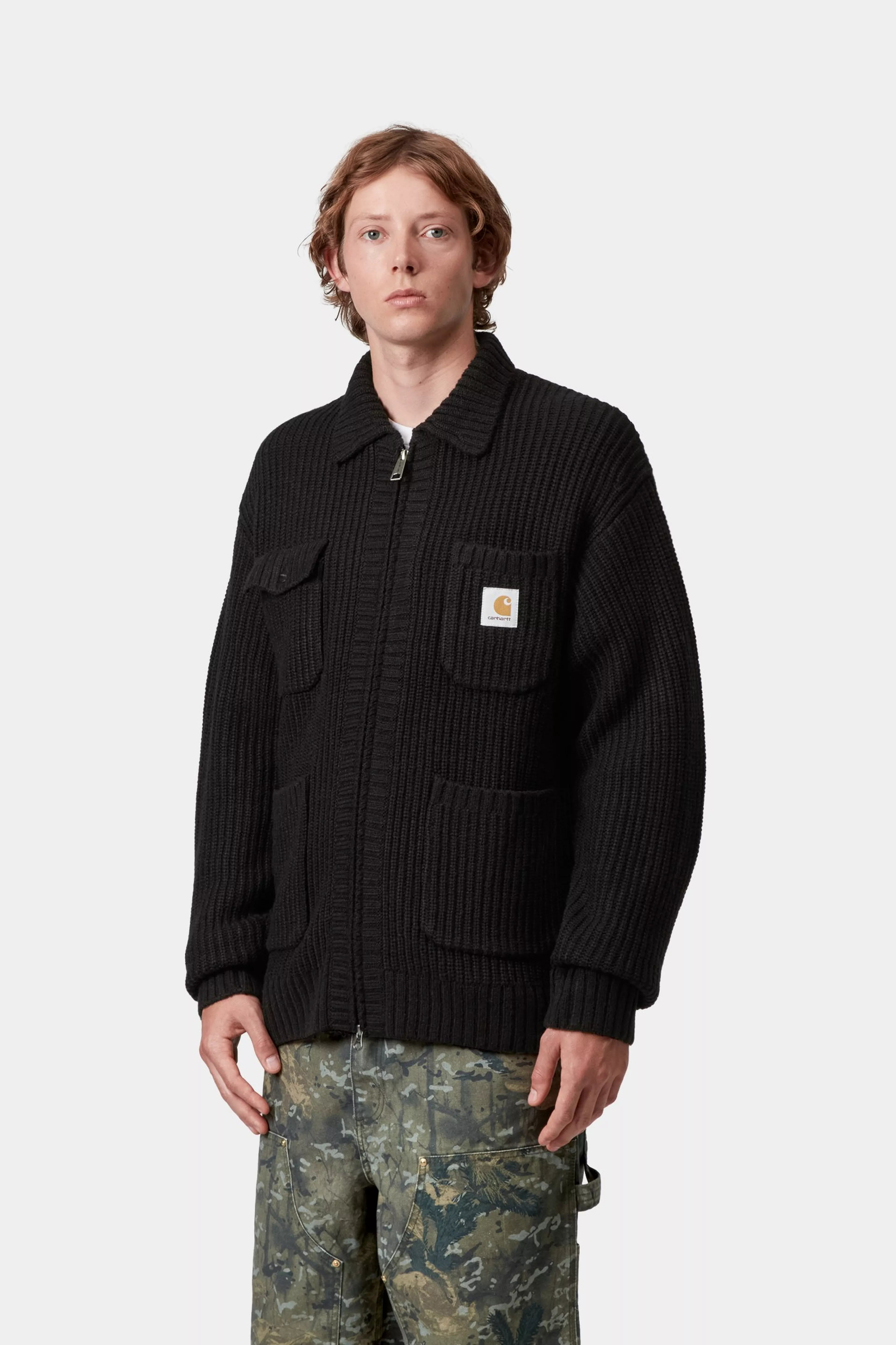 CHORE KNIT JACKET - Black
