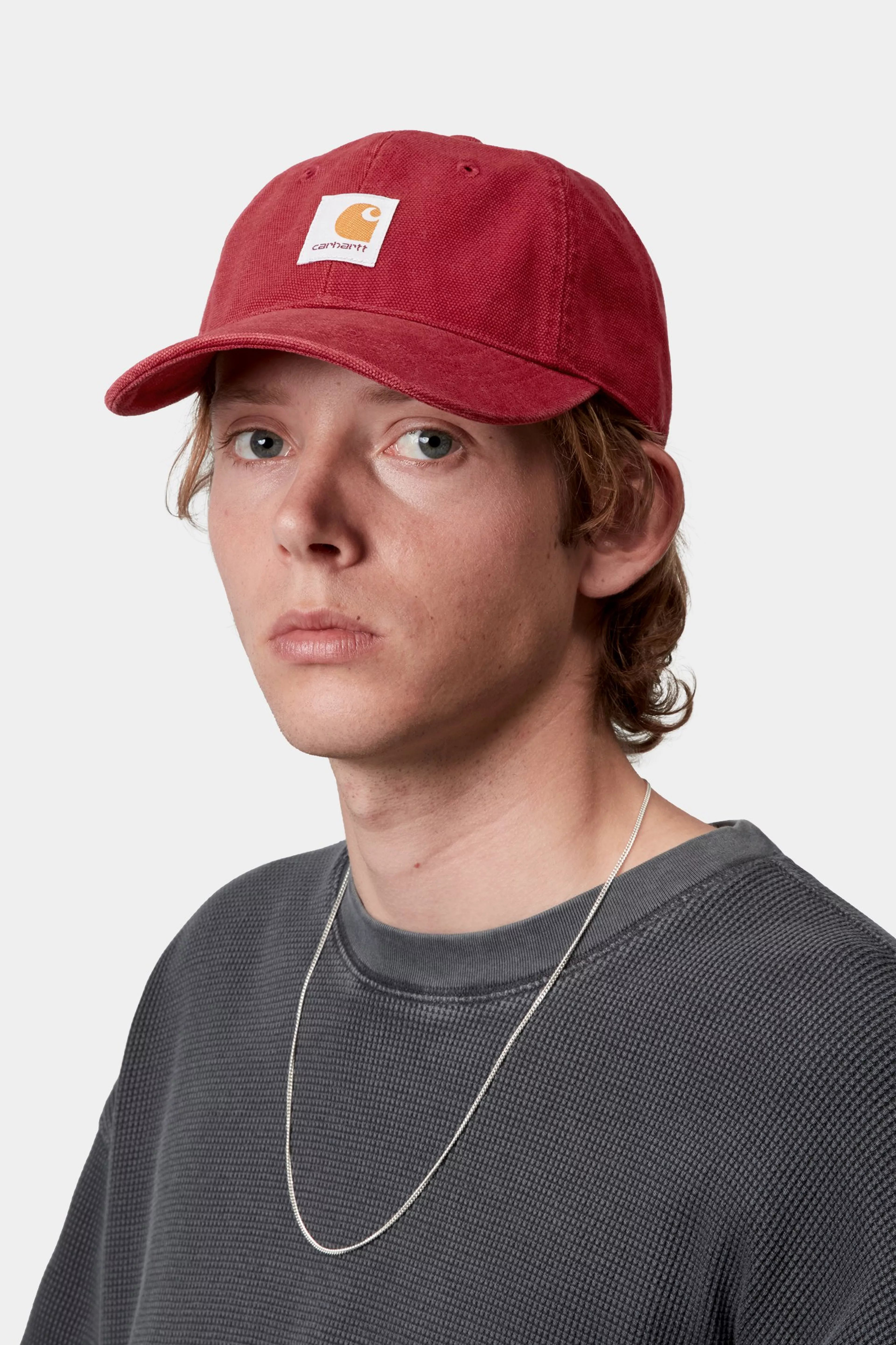 SELBY CANVAS CAP - Scarlet (stone washed)