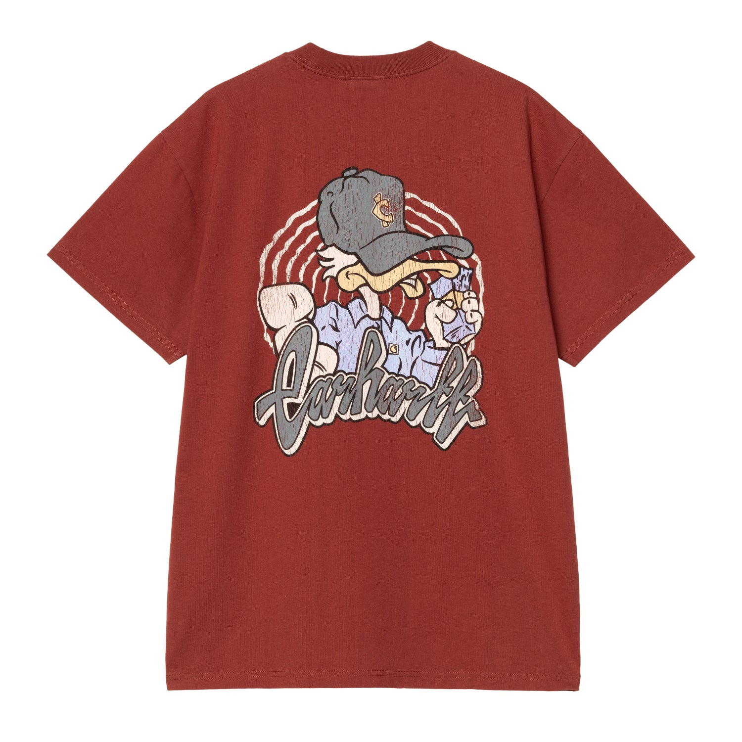 S/S CHEDDA T-SHIRT - Dark Brick (heavy stone wash)