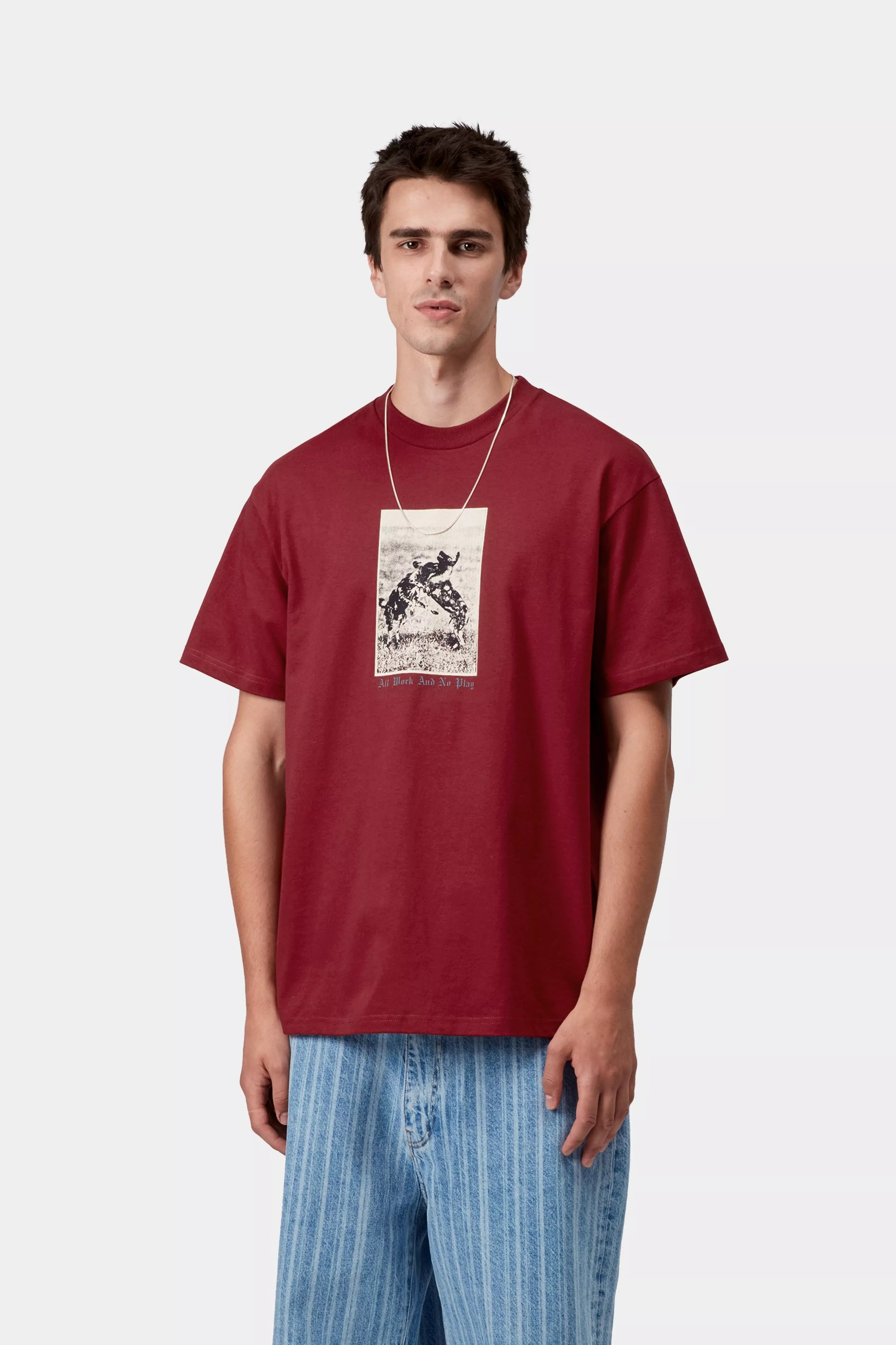 S/S NO PLAY T-SHIRT - Scarlet