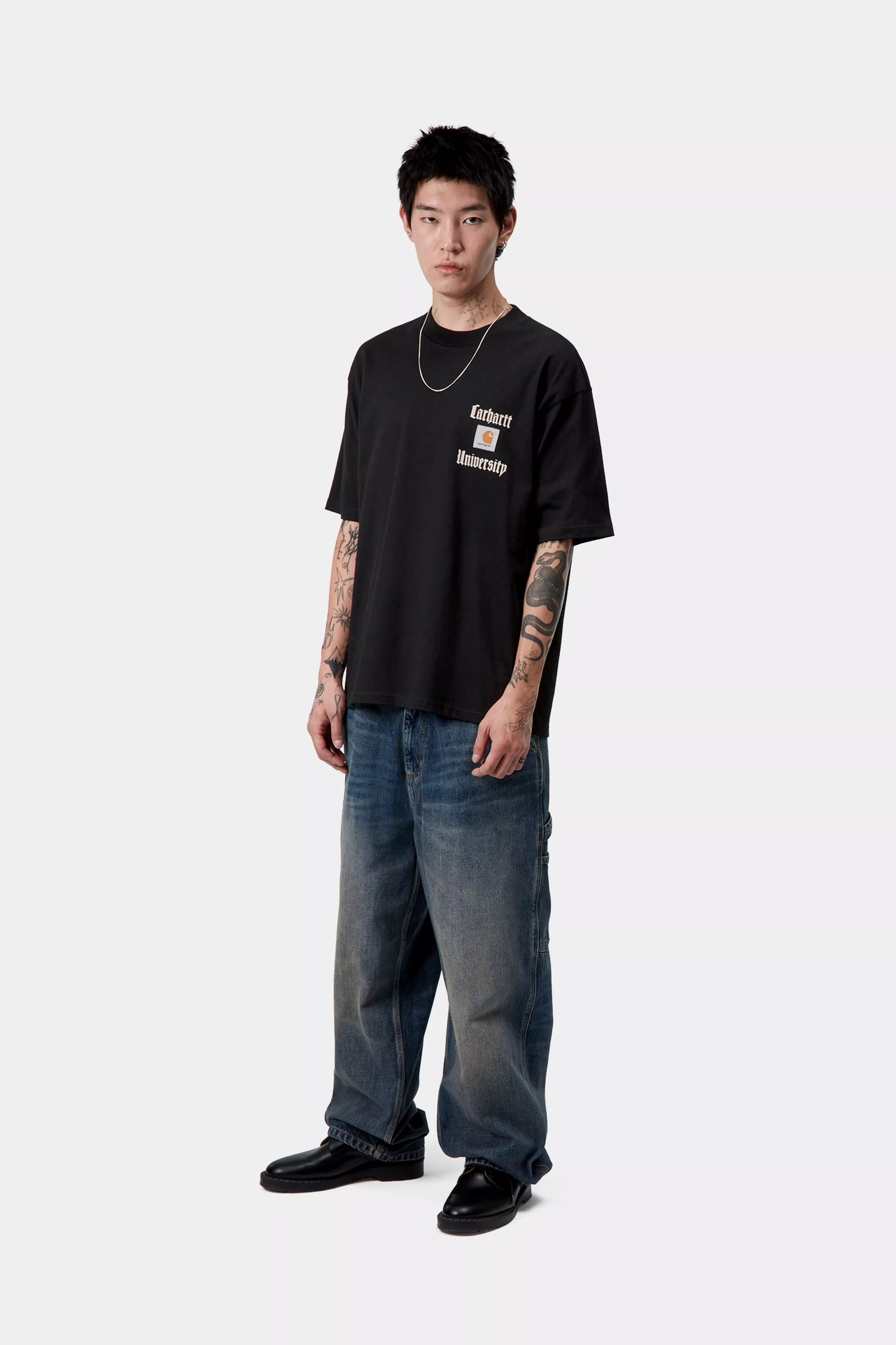 S/S SCHOOLING HEART T-SHIRT - Black