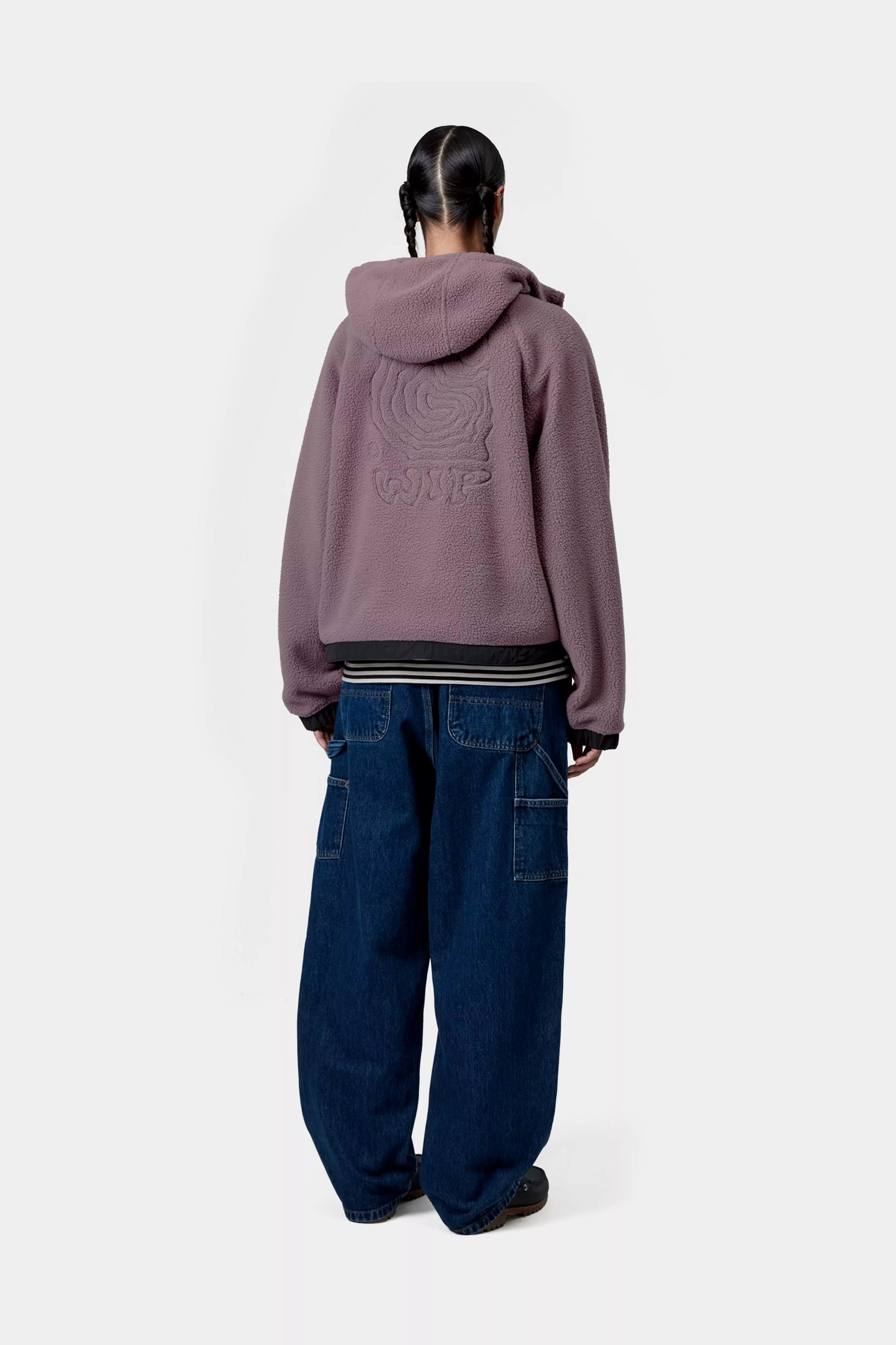 W' HOODED HELIX FLEECE JACKET - Phlox / Porphyry